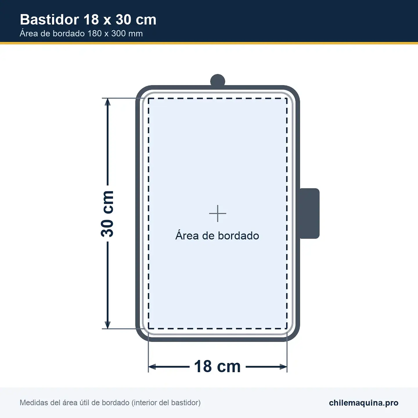 Bastidor 180 x 300 mm Compatible Sewtech para Bordadora Brother BP2100 e Innov-is 4000D 2