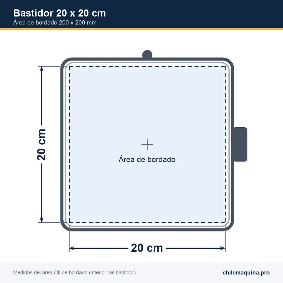 Bastidor 200 x 200 mm Compatible Sewtech para Bordadora Brother BP2100 y Quattro 6000D 2