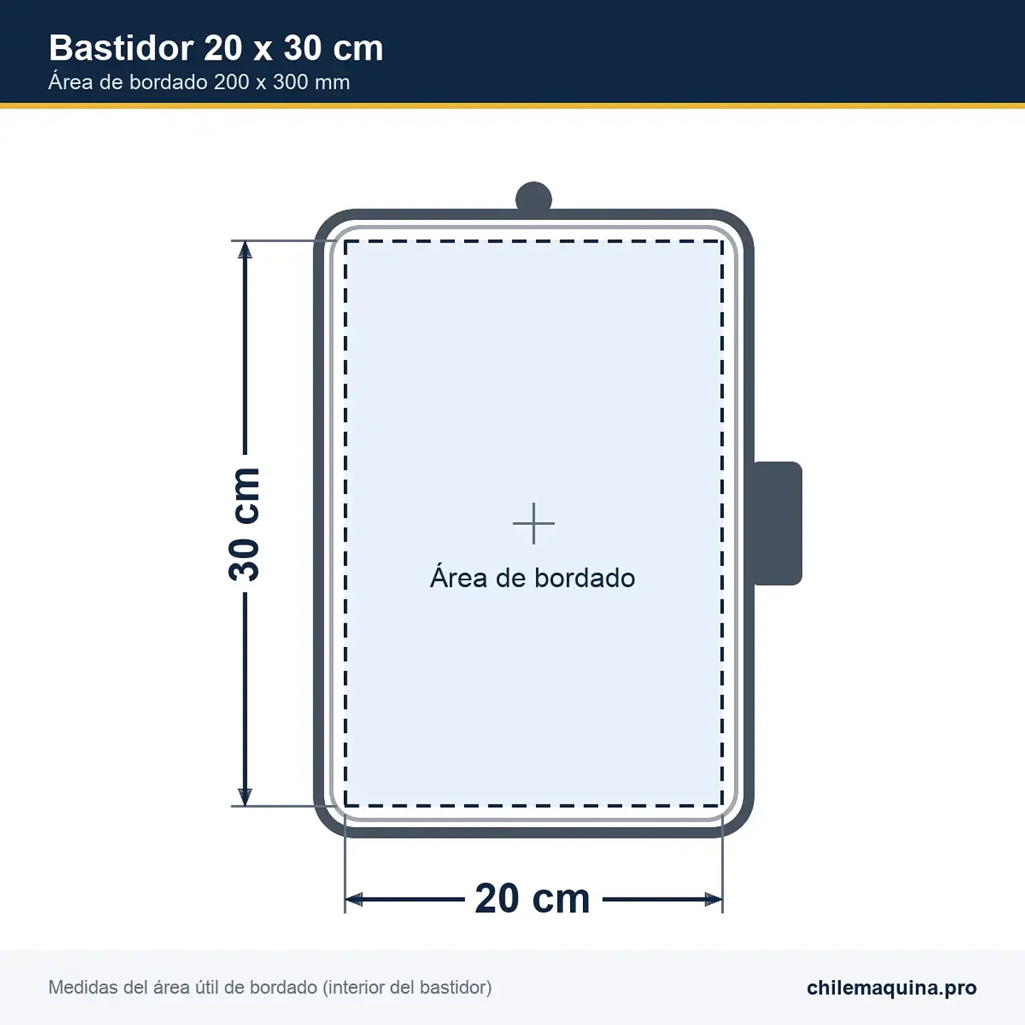 Bastidor 200 x 300 mm Compatible Sewtech para Bordadora Brother BP2100 y Quattro 6000D 2