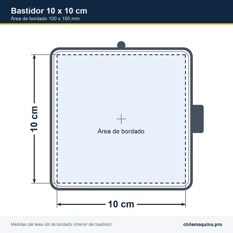 Bastidor 100 x 100 mm Compatible Sewtech para Bordadora Multiaguja Brother PR650 y PR1050X 2