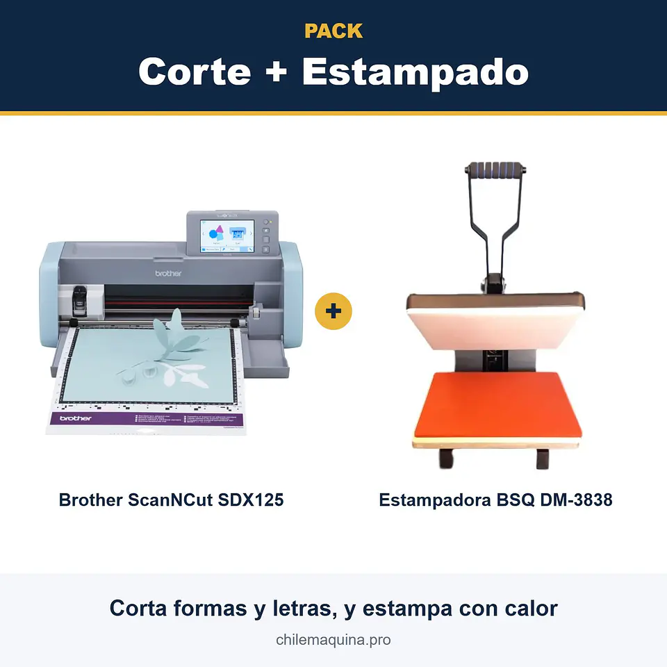 Pack Corte + Estampado – Brother ScanNCut SDX125 + Estampadora DM-3838 1