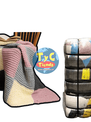 Fardo frazadas Mantas tejidas Crochet lana Pieceras cobertores