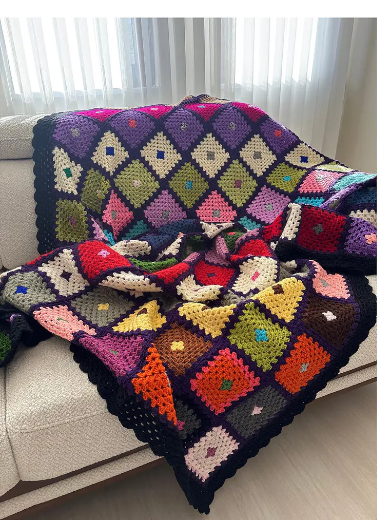 Fardo frazadas Mantas tejidas Crochet lana Pieceras cobertores 1