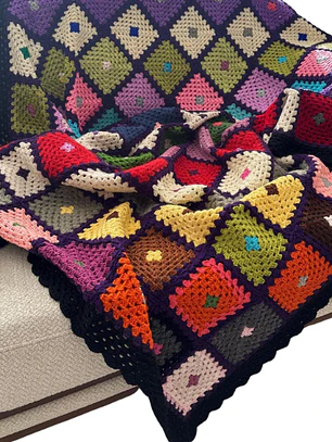 Fardo frazadas Mantas tejidas Crochet lana Pieceras cobertores