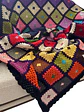 Fardo frazadas Mantas tejidas Crochet lana Pieceras cobertores - Miniatura 2