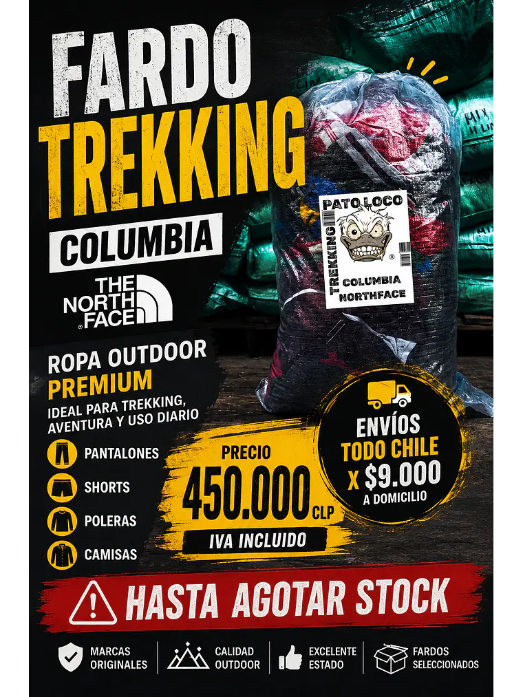 Fardo Northface Columbia Trekking 2