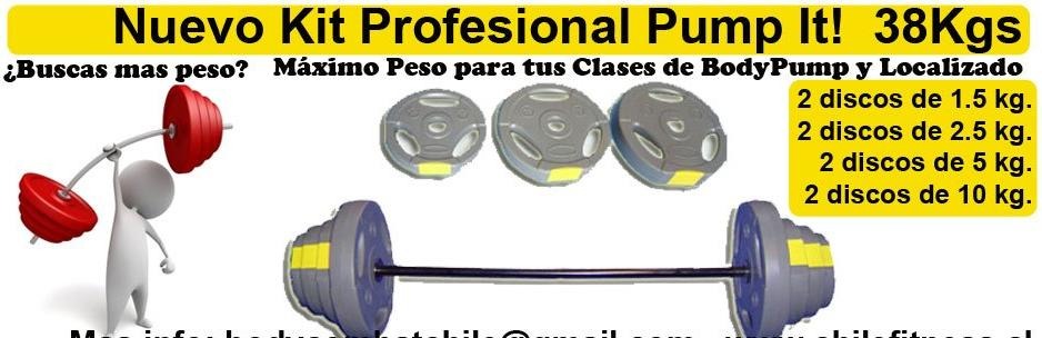 Pump-it! Kit Profesionales 38 Kgs Discos Acanalados