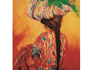 Postal - Mujer Maya con Tzut y Huipil