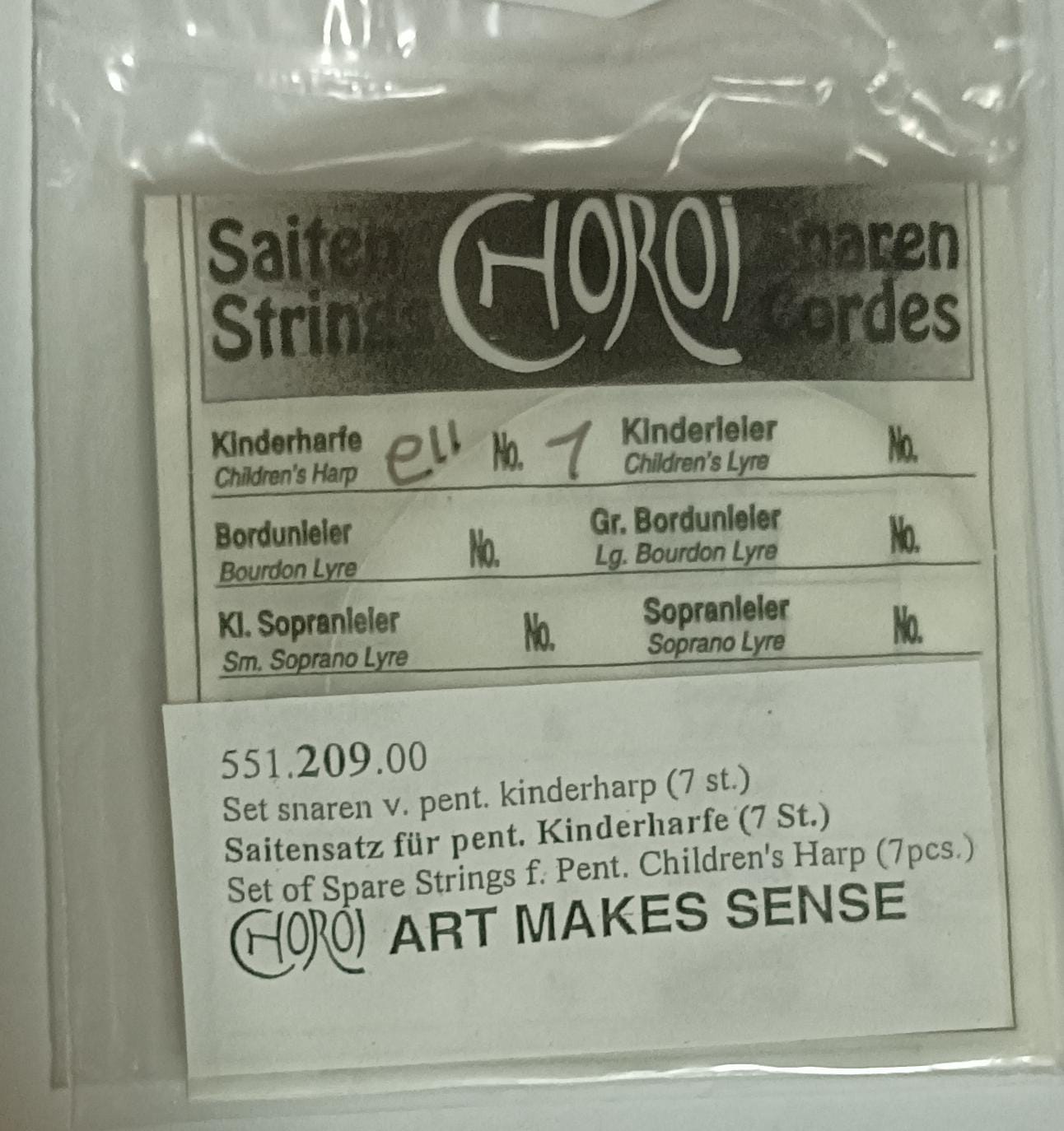 Juego 7 Cuerdas Choroi Arpa Infantil 2