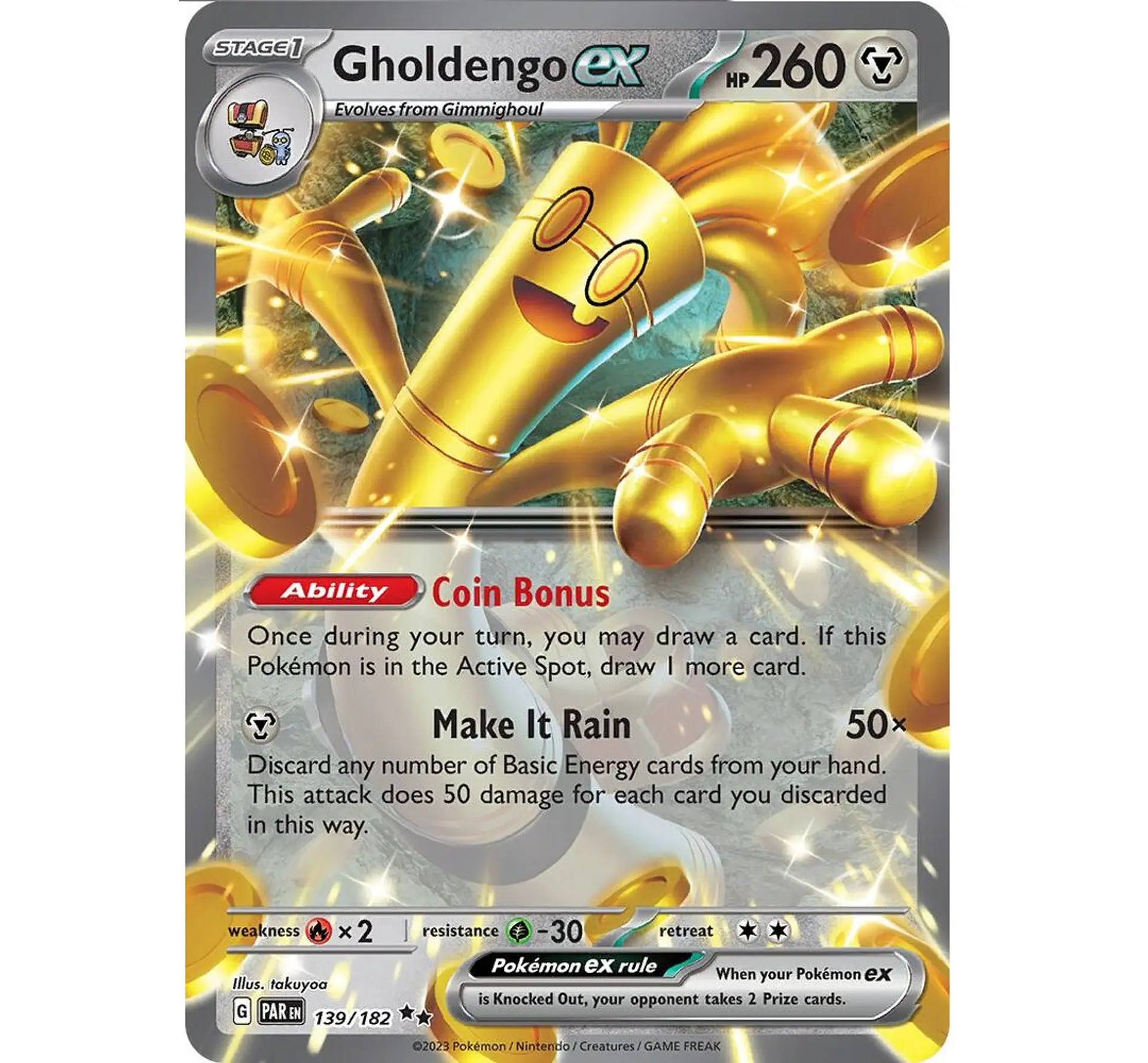 Gholdengo ex INGLES - 139/182 - SV04: Paradox Rift 2