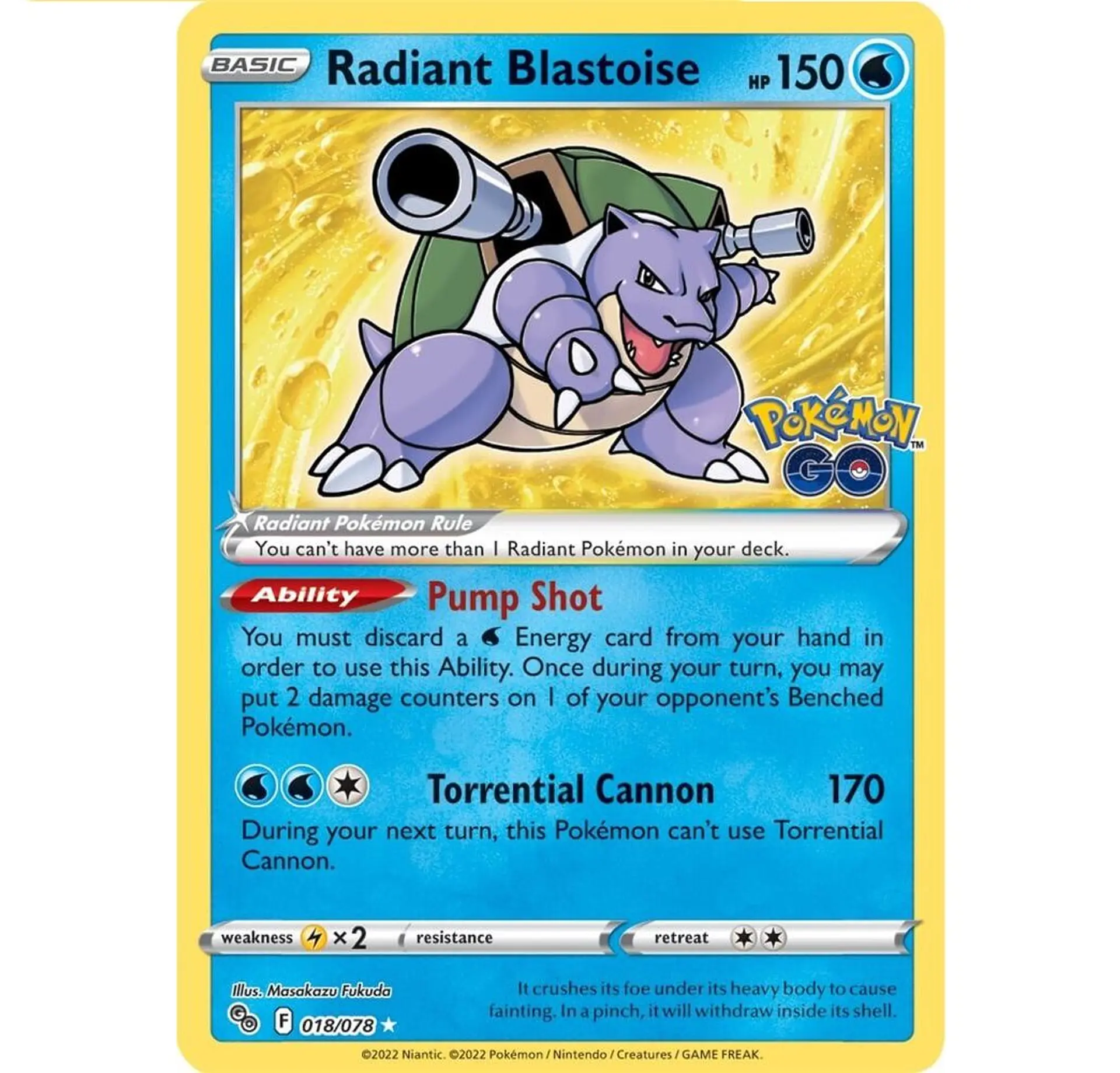 Radiant Blastoise INGLES - Pokemon GO 1
