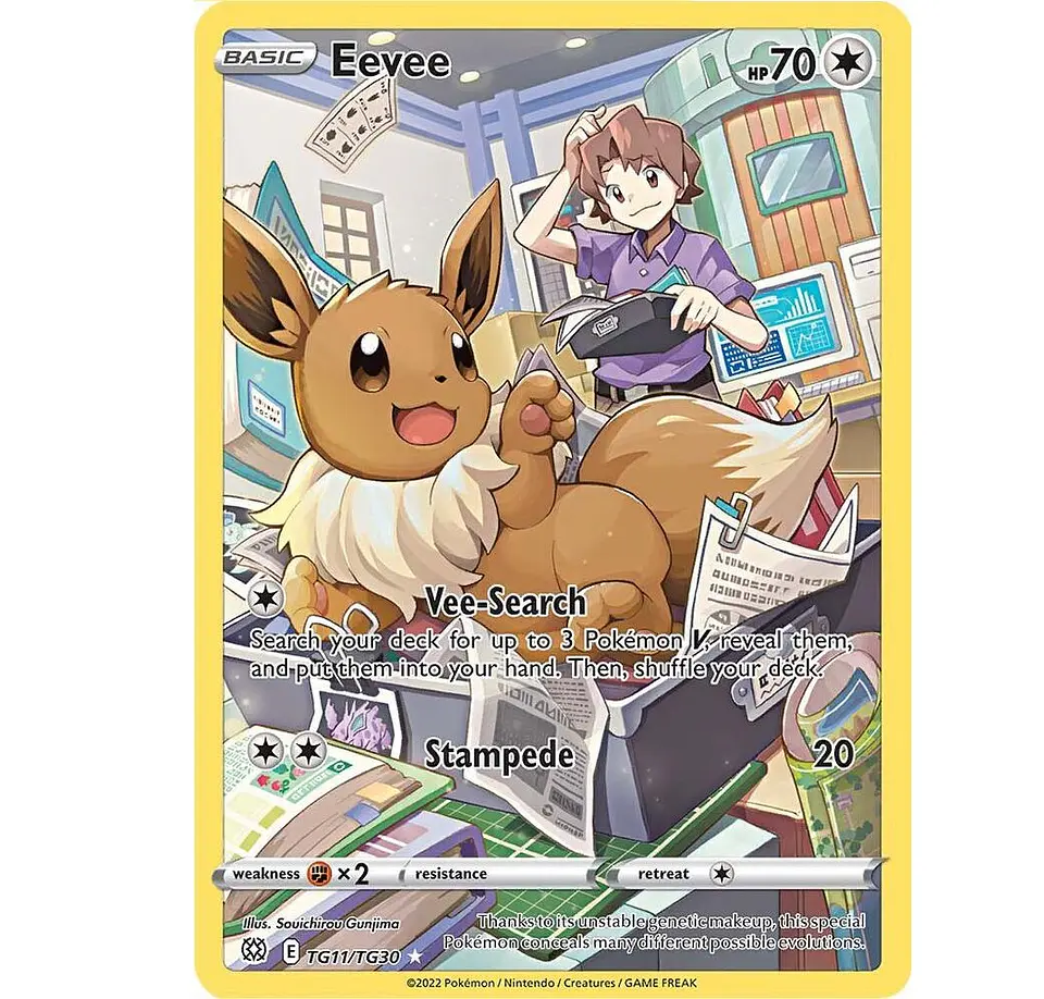 Eevee INGLES - SWSH09: Brilliant Stars Trainer Gallery 1
