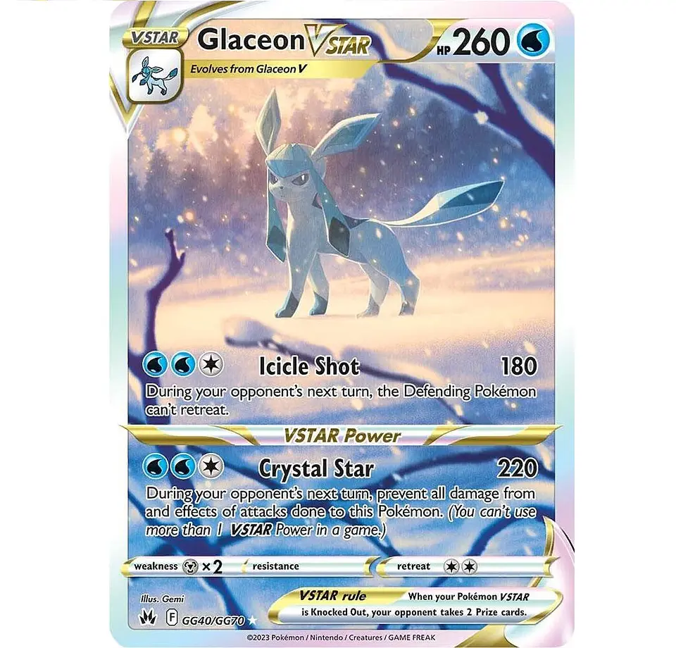 Glaceon VSTAR INGLES - Crown Zenith: Galarian Gallery 1