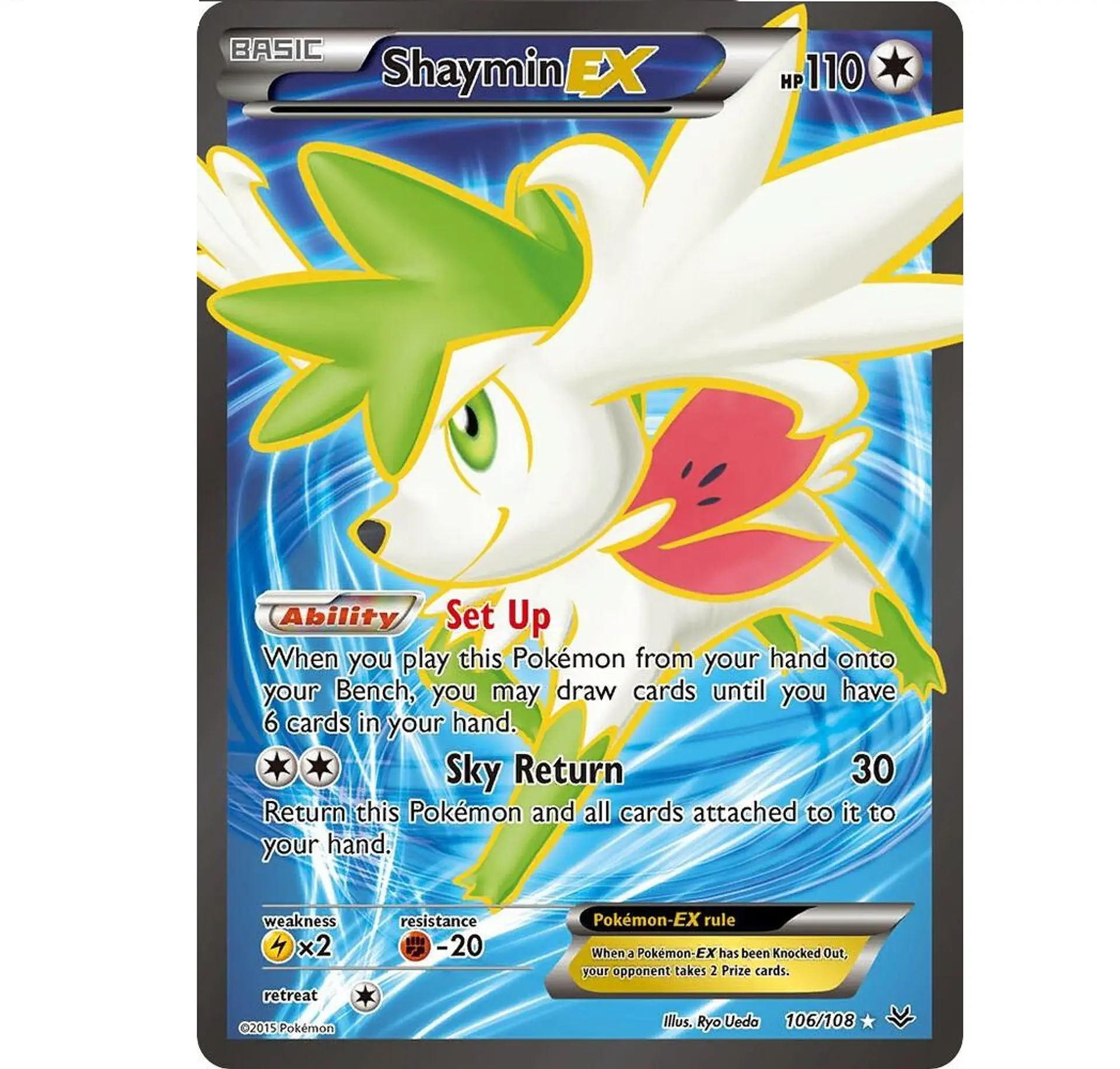 Shaymin EX INGLES (106 Full Art) - XY - Roaring Skies 1
