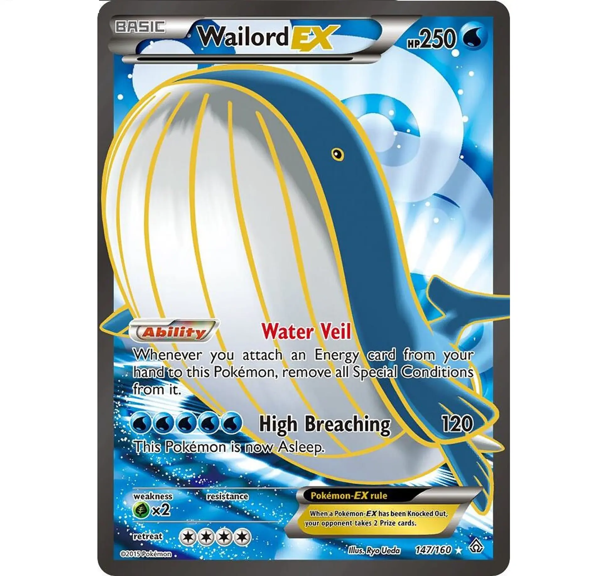 Wailord EX (147 Full Art) INGLES - XY - Primal Clash 1