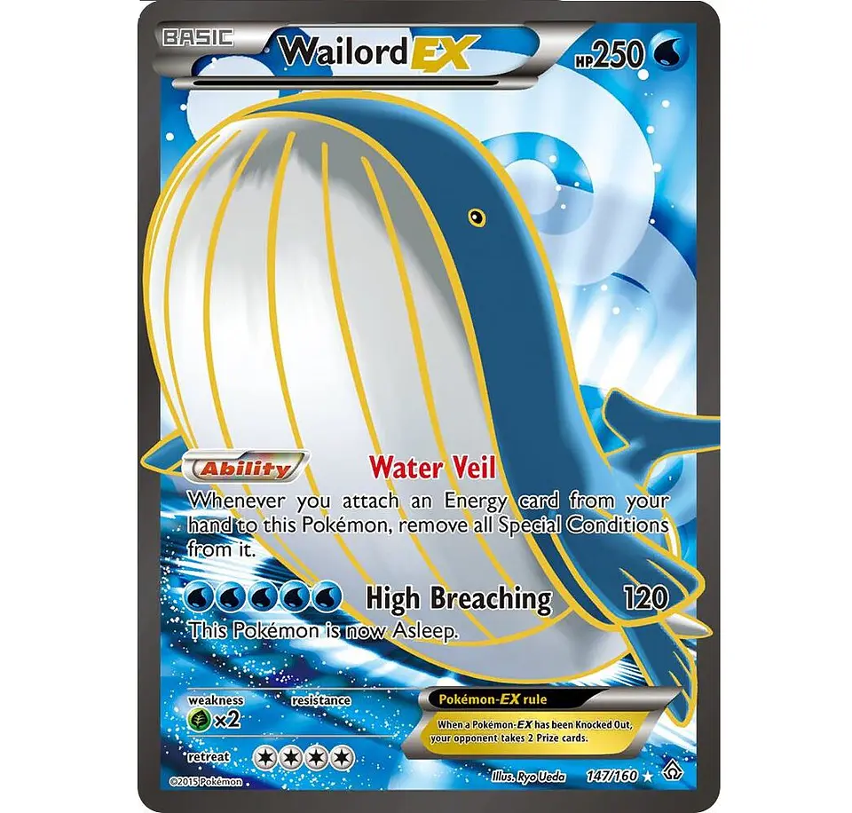 Wailord EX (147 Full Art) INGLES - XY - Primal Clash 1