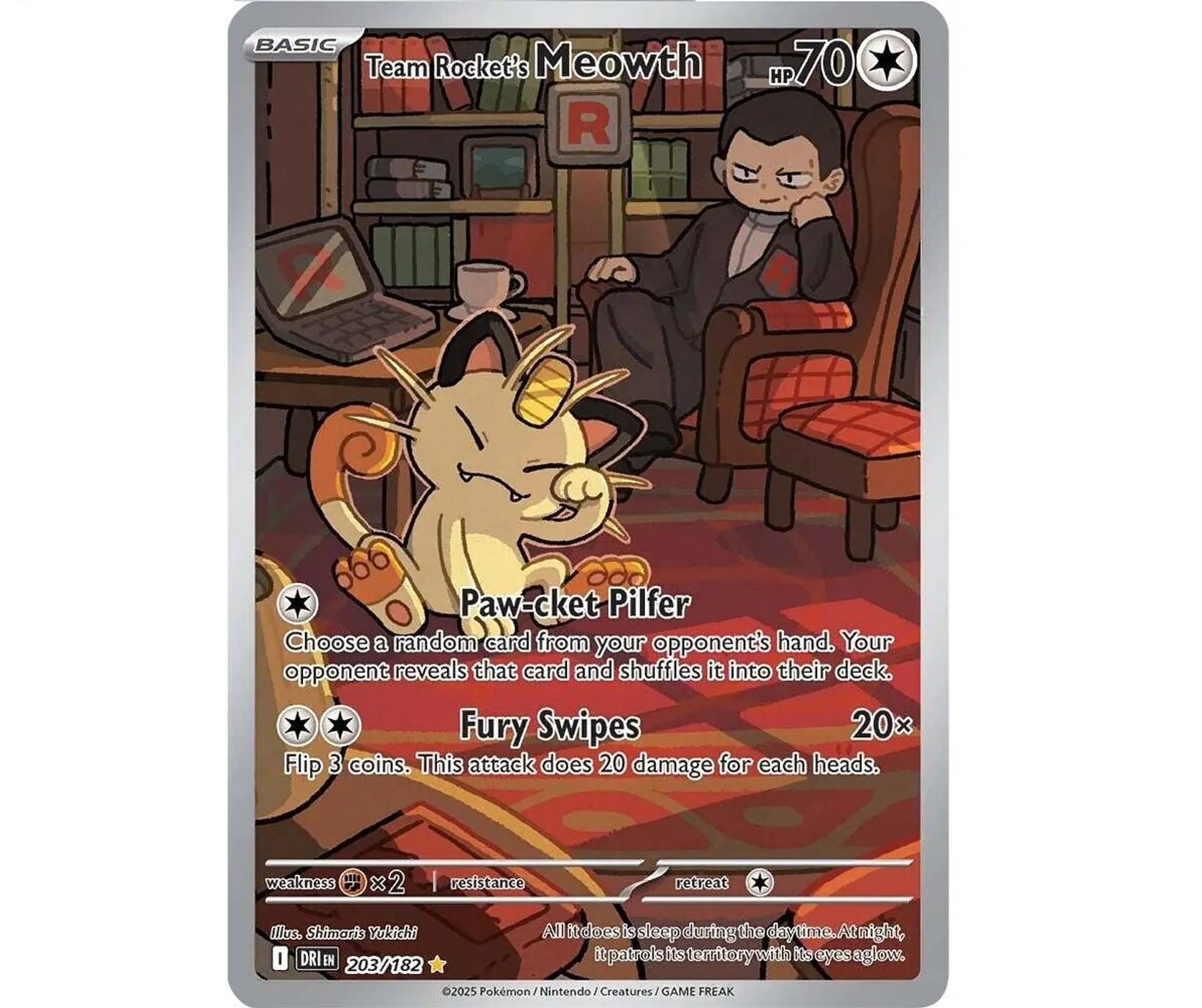 Team Rocket's Meowth #203 Ingles 1