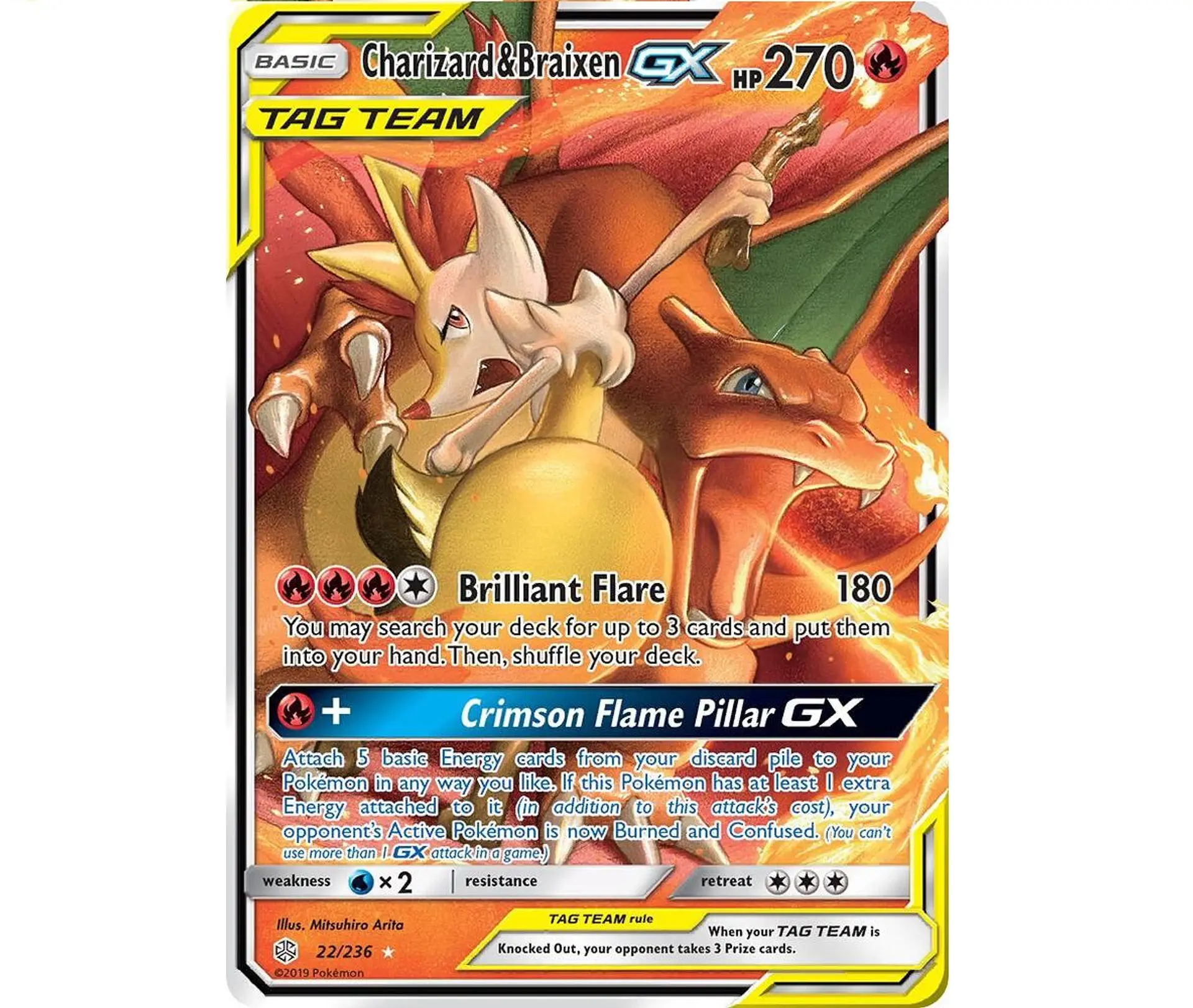 Charizard & Braixen GX #22 Ingles 1