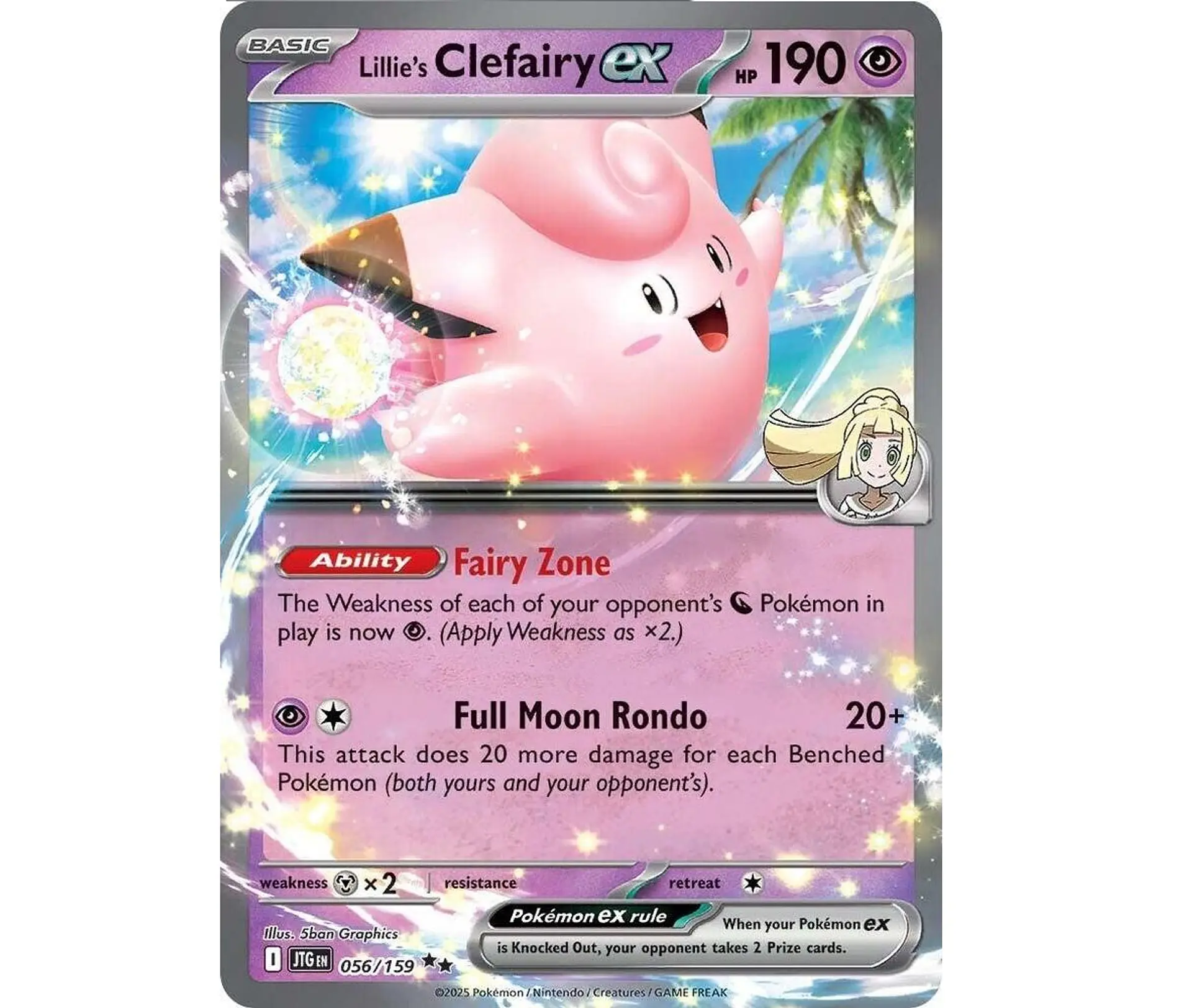 Lillie's Clefairy ex #56 Ingles 1
