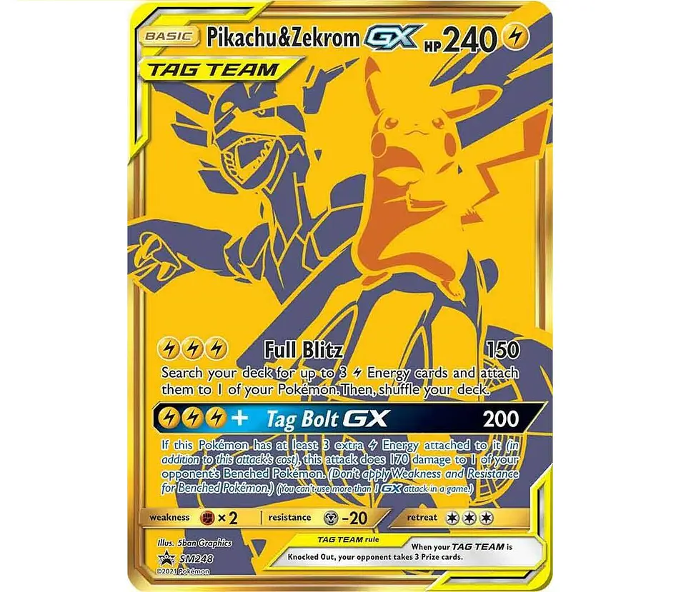 Pikachu & Zekrom GX #SM248 Ingles 1