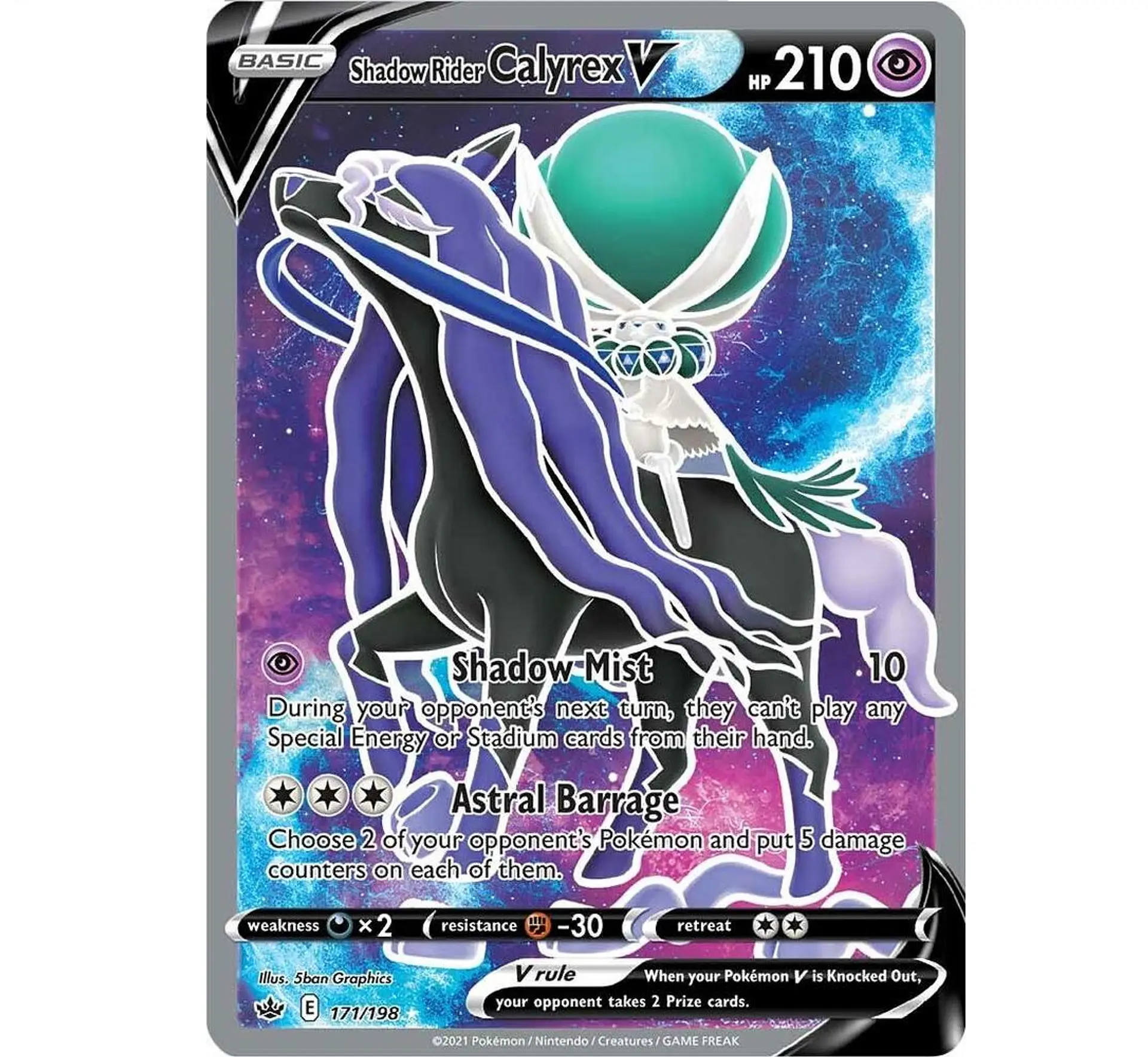 Shadow Rider Calyrex V #171 Ingles 1