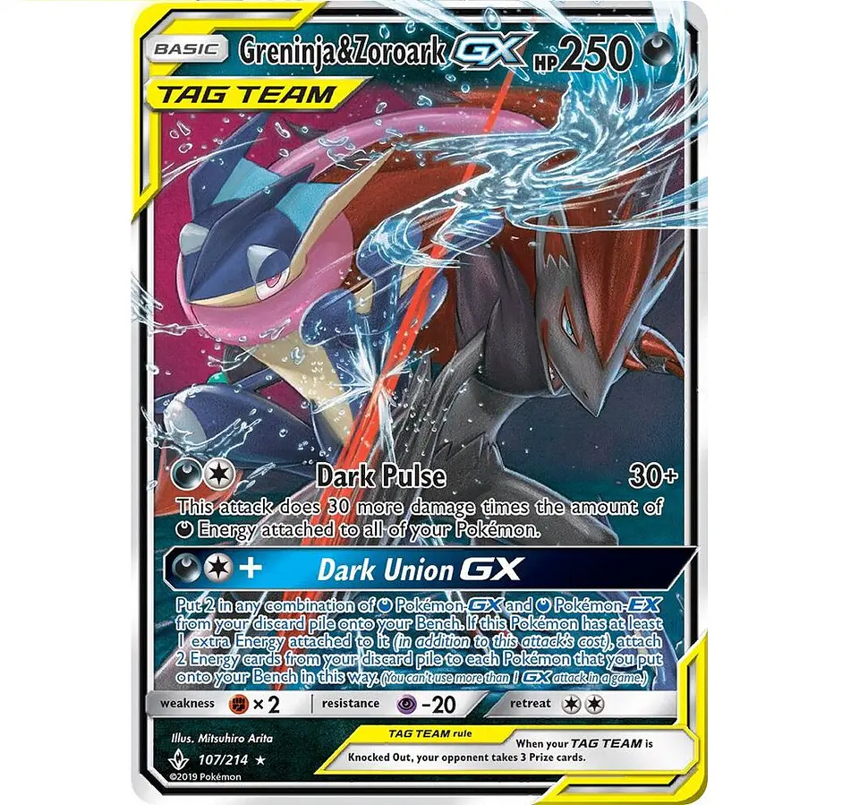 Greninja & Zoroark GX #107 Español 1