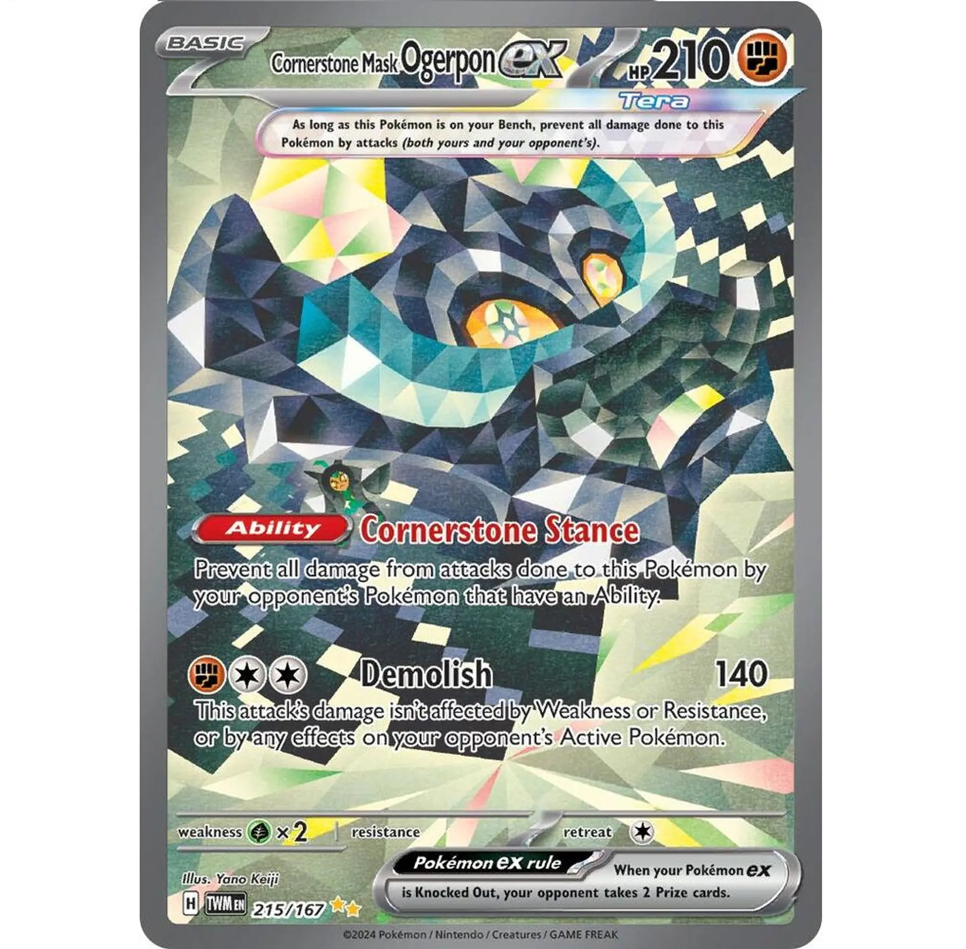 Cornerstone Mask Ogerpon ex #215 Ingles 1
