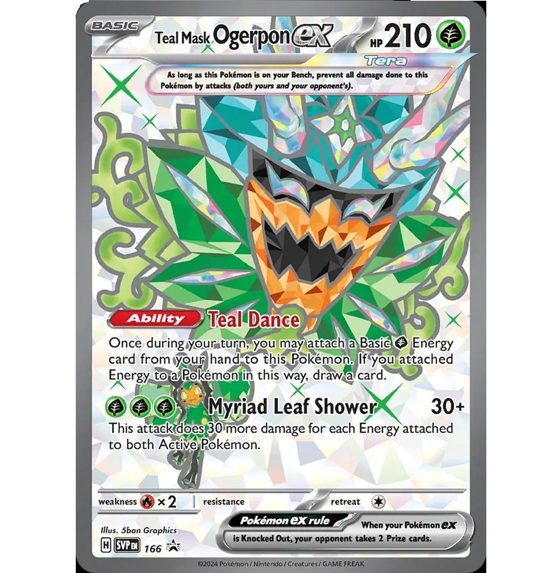 Teal Mask Ogerpon Ex #166 Español 1
