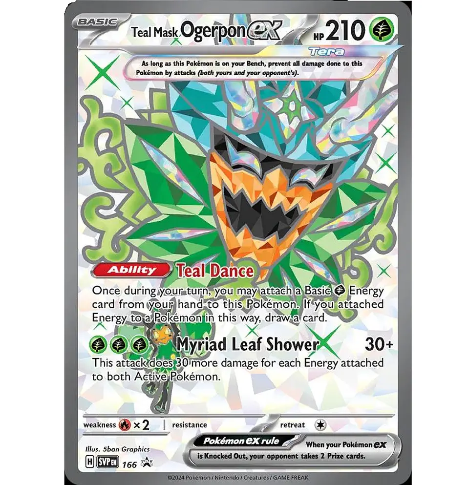 Teal Mask Ogerpon Ex #166 Español 1
