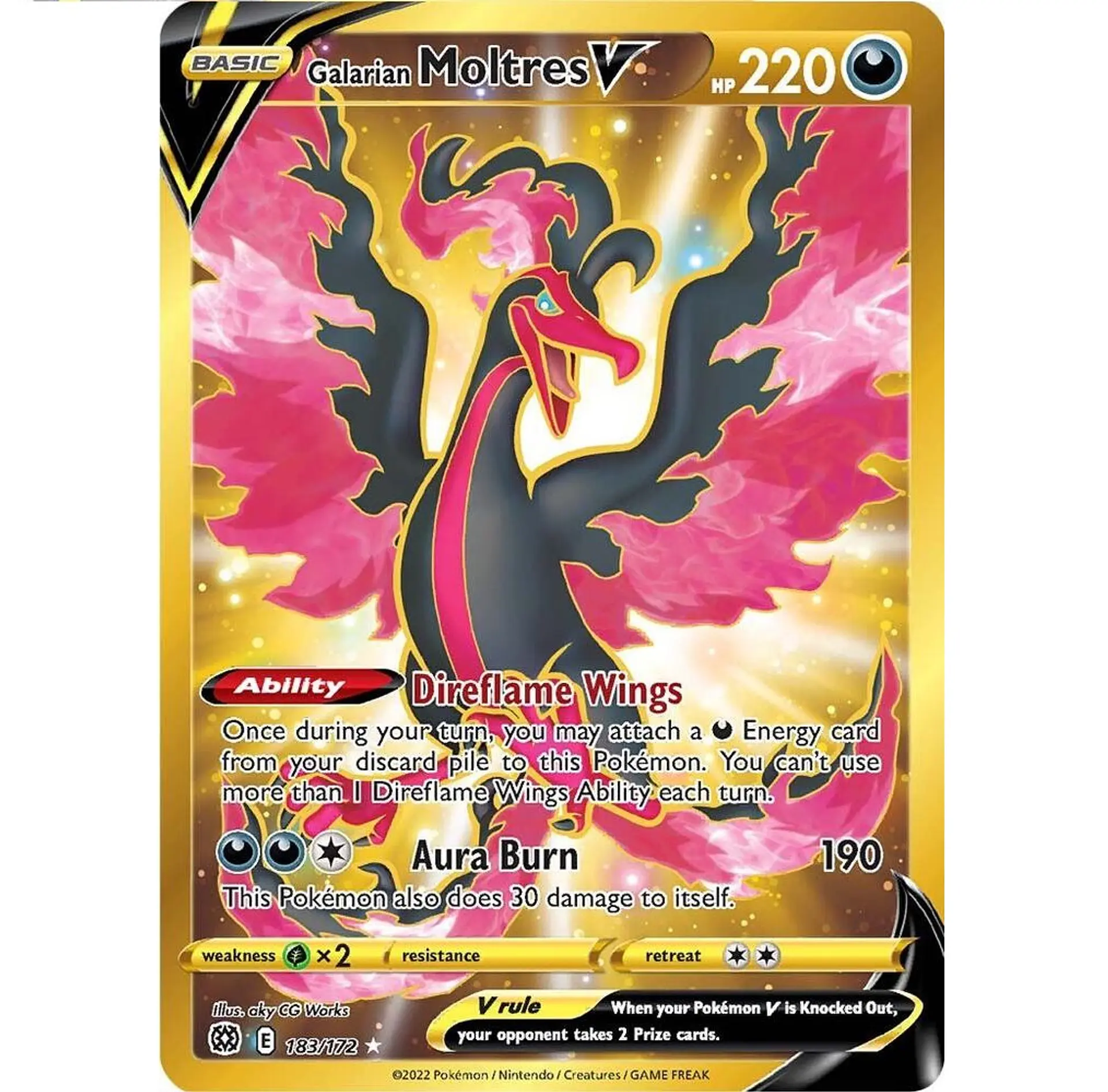 Galarian Moltres V #183 Ingles 1