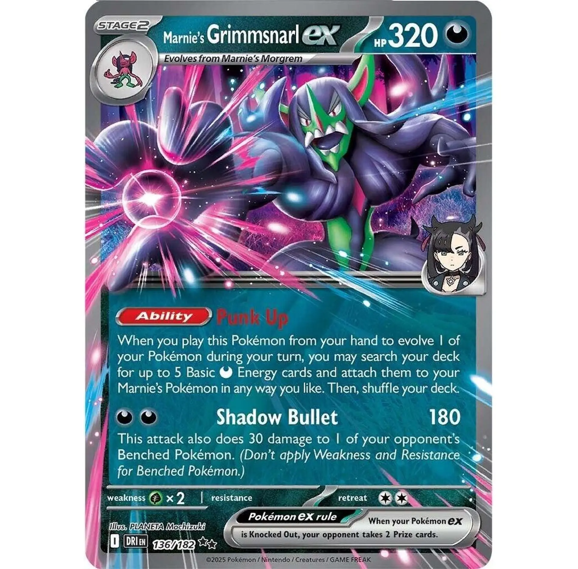 Marnies Grimmsnarl Ex #136 Español 1