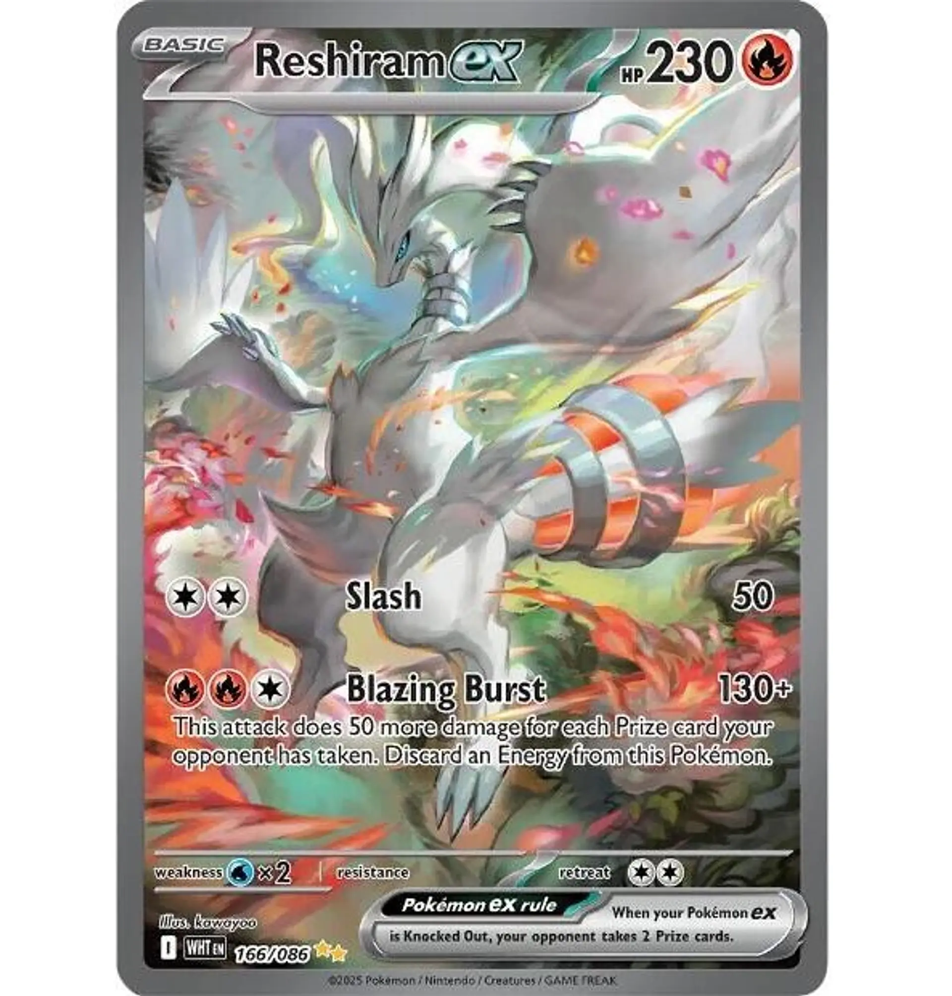 Reshiram ex #166 Ingles 1