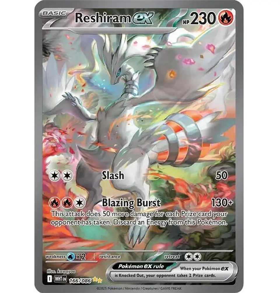 Reshiram ex #166 Ingles 1