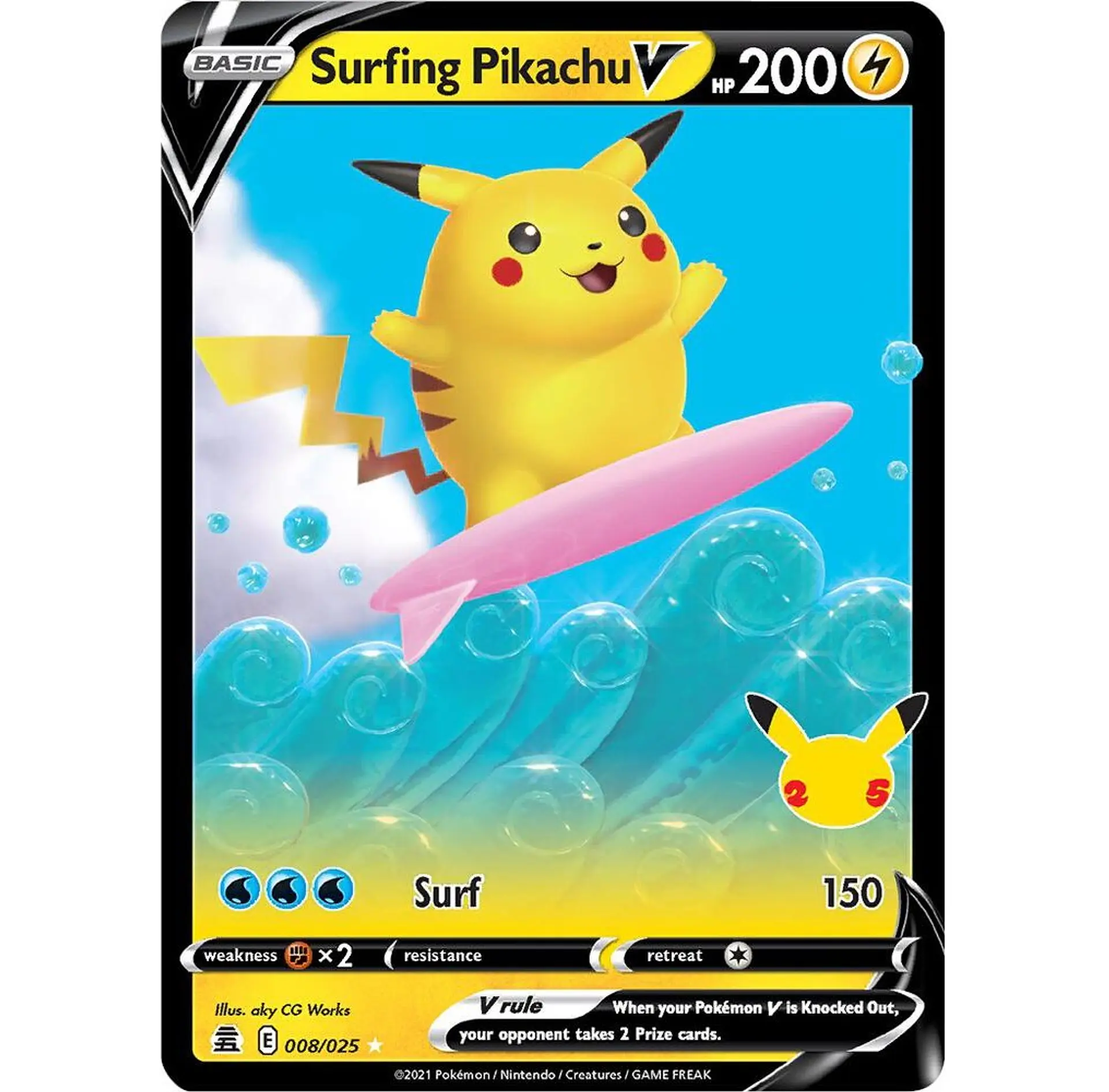 Surfing Pikachu V #8 Ingles 1