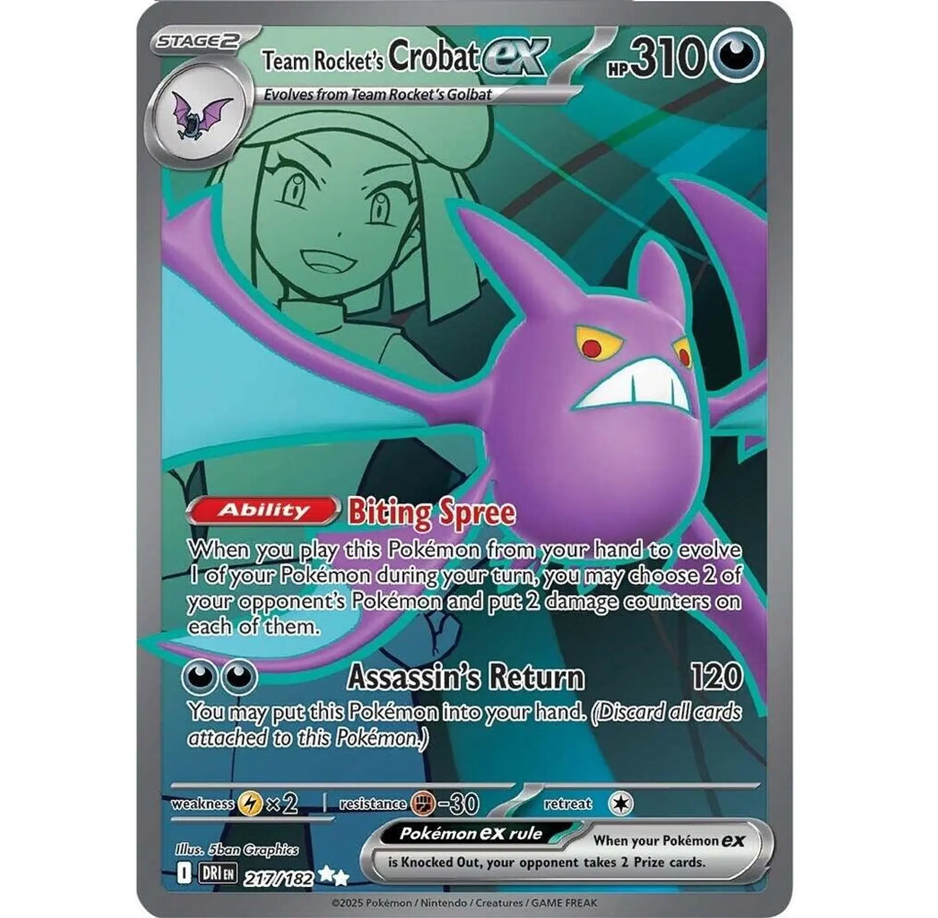 Team Rocket's Crobat ex #217 Español 1