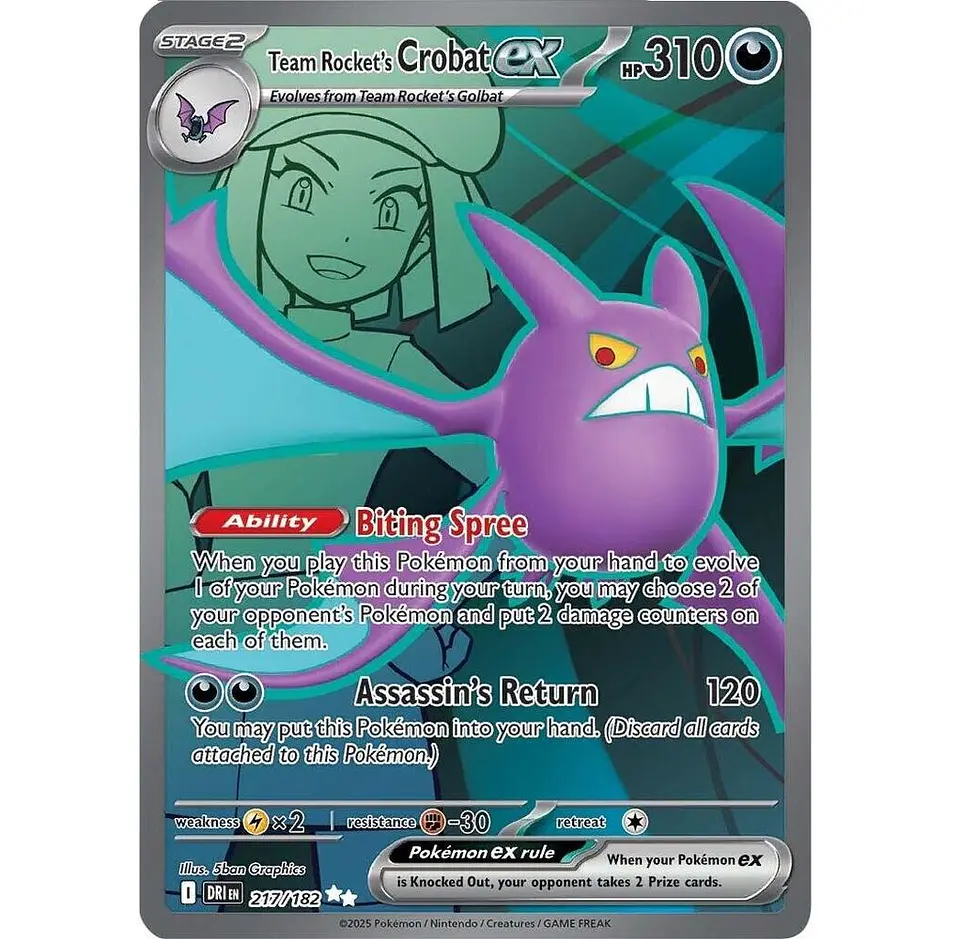 Team Rocket's Crobat ex #217 Español 1