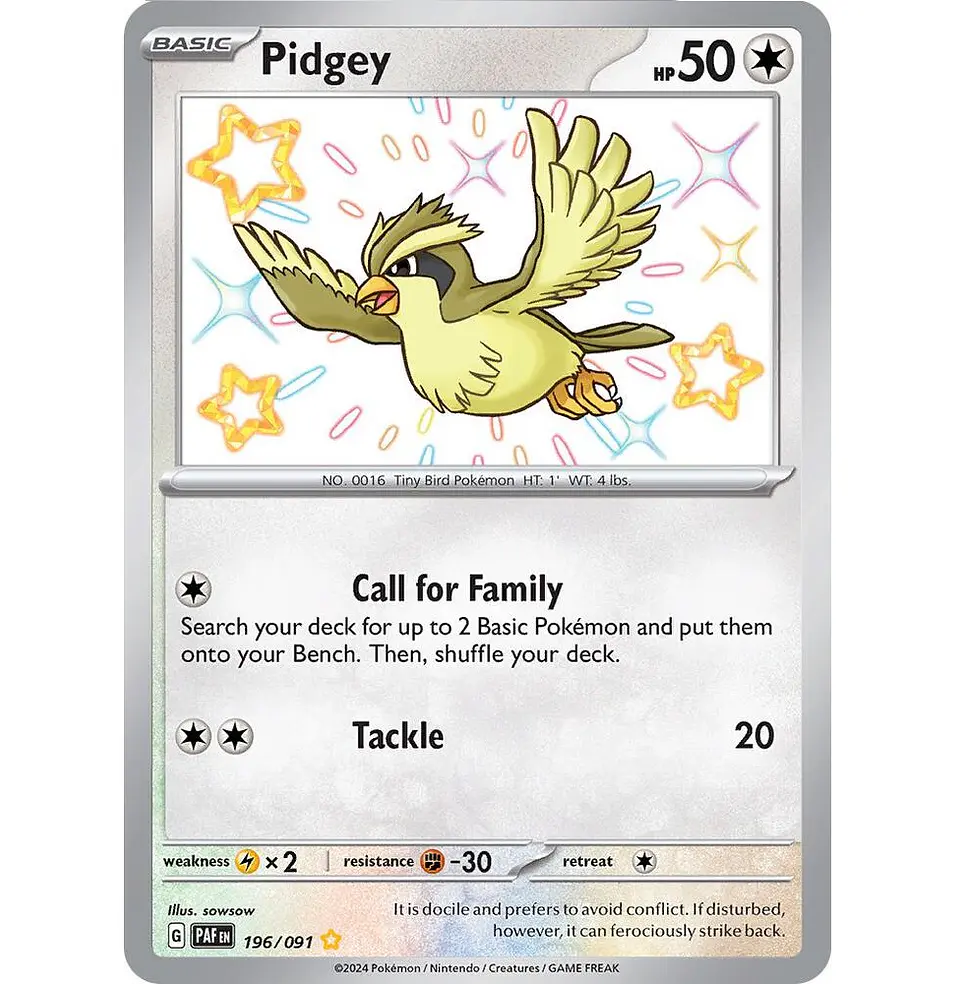 Pidgey #196 Ingles 1