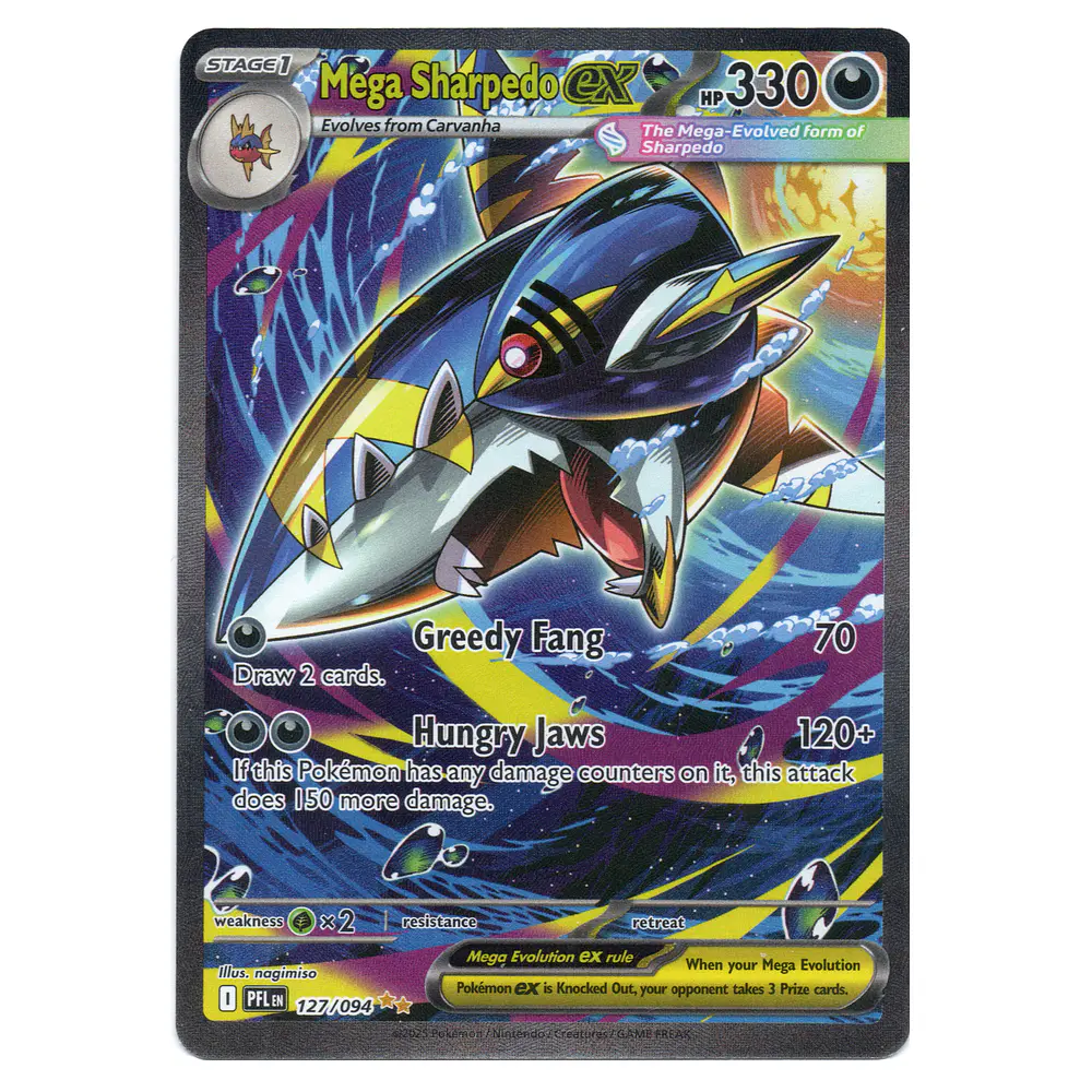 Mega Sharpedo ex #127 Ingles 