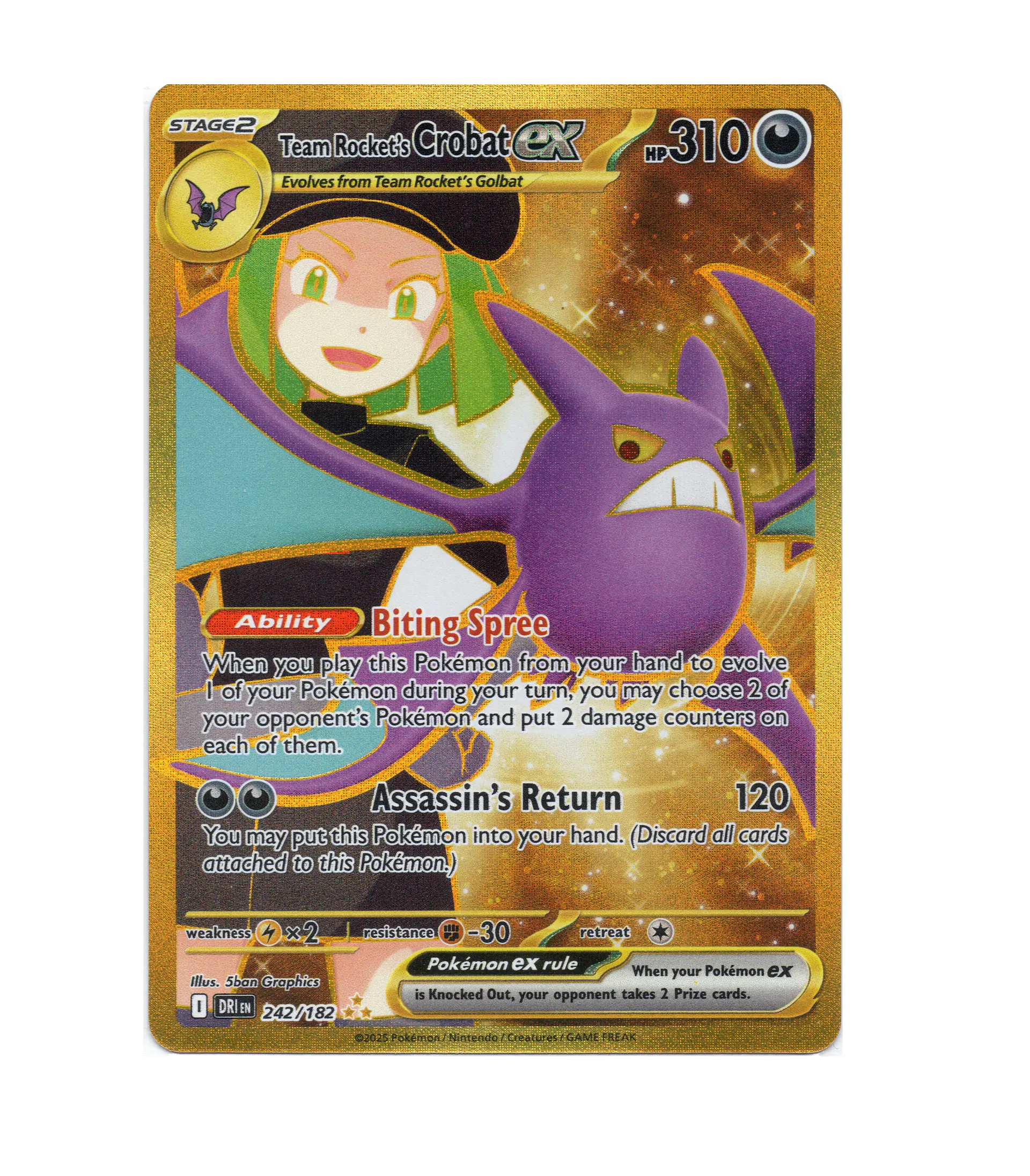 Team Rocket's Crobat ex #242 Ingles  1