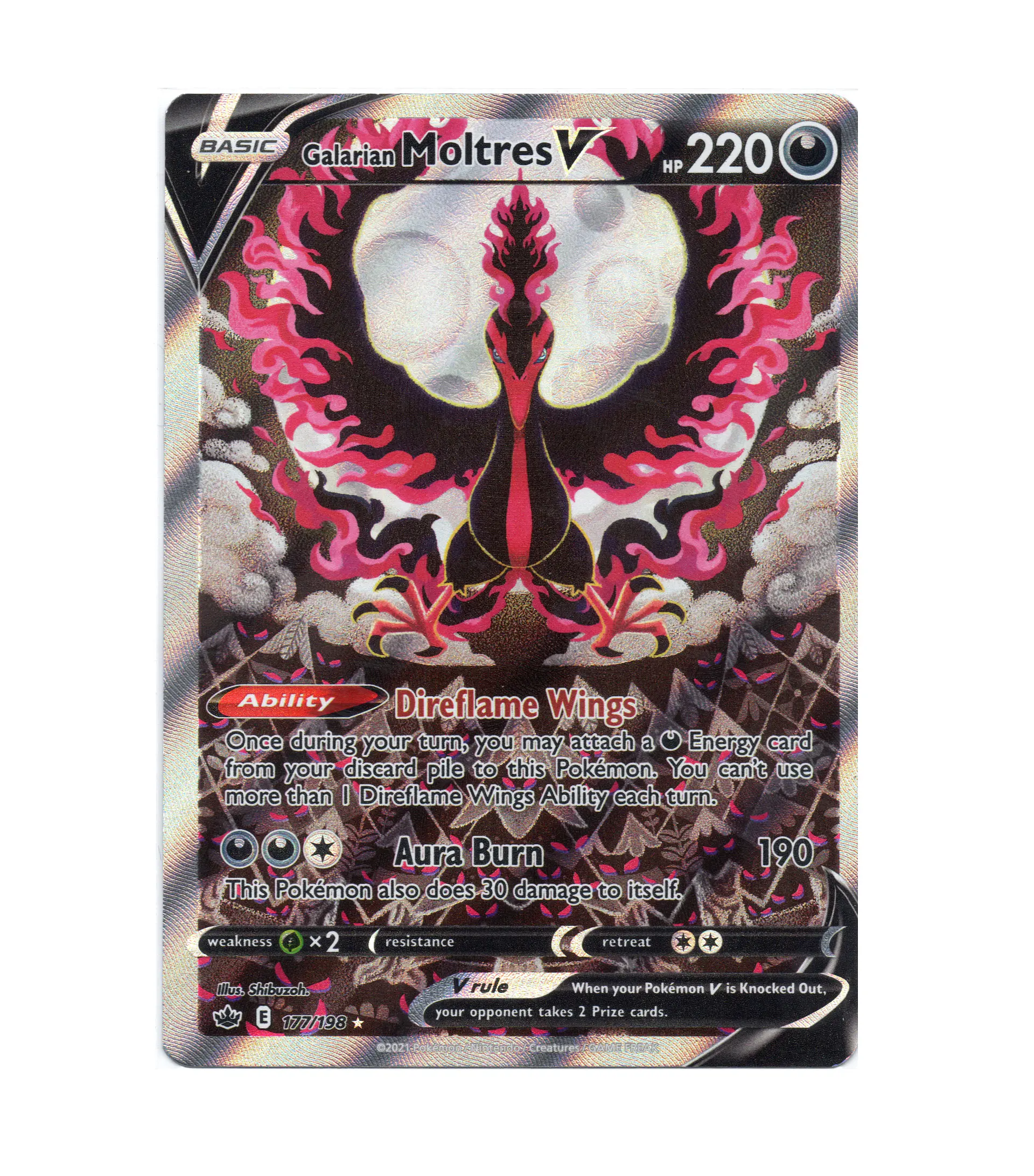 Galarian Moltres V #177 Ingles 1