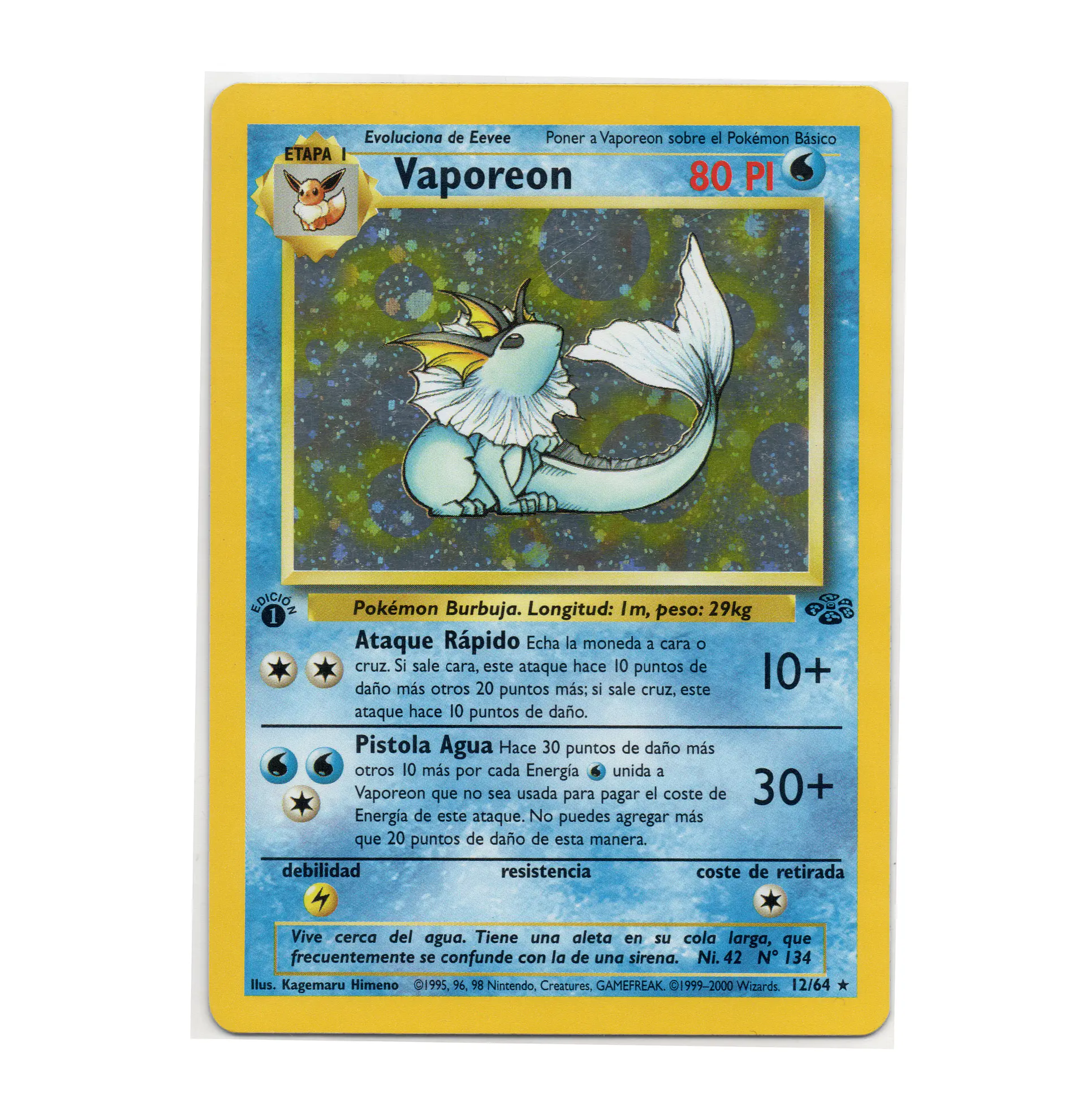 Vaporeon [1st Edition] #12 Español 1