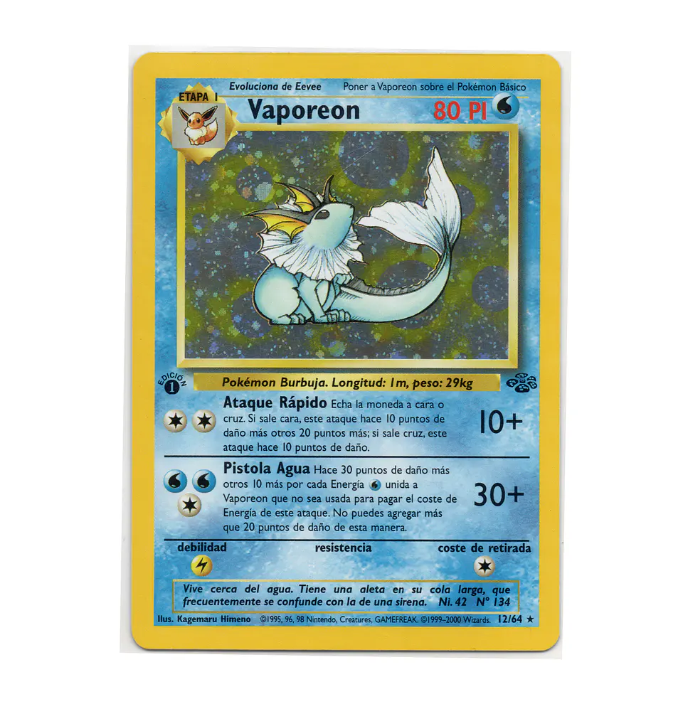 Vaporeon [1st Edition] #12 Español 1