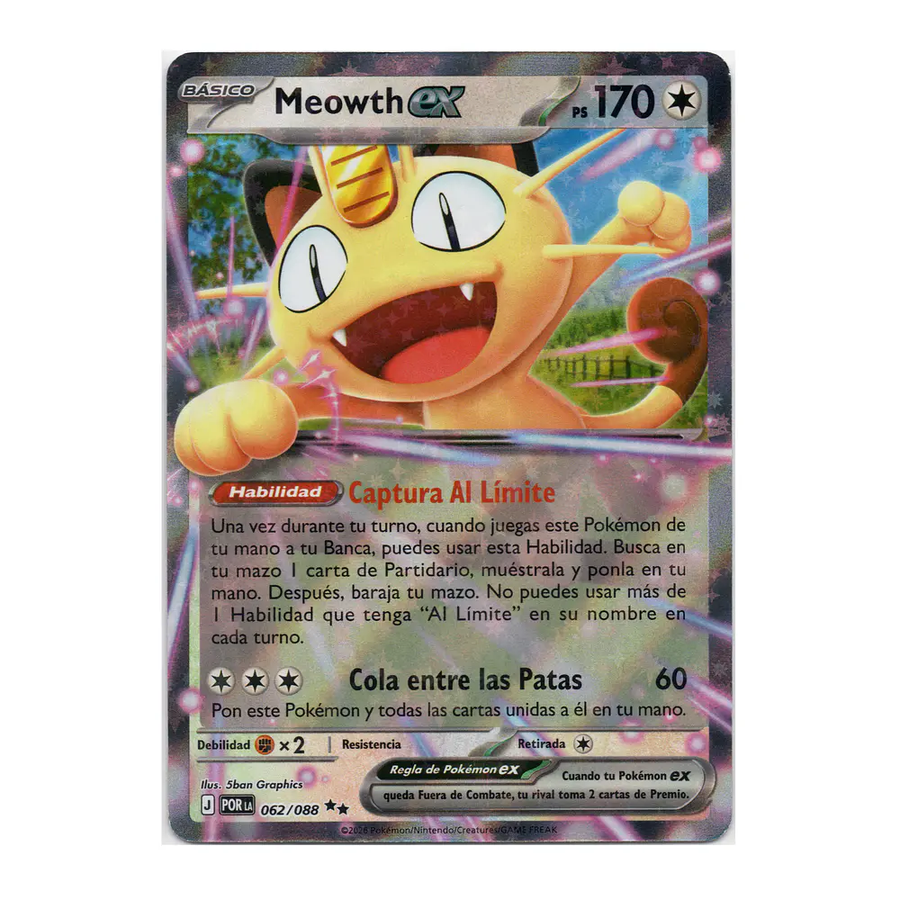Meowth ex #62 Español