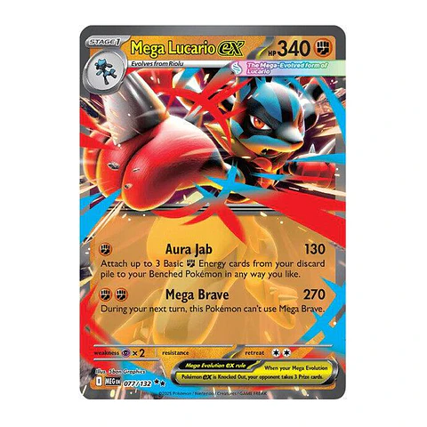 Mega Lucario ex #77 Ingles