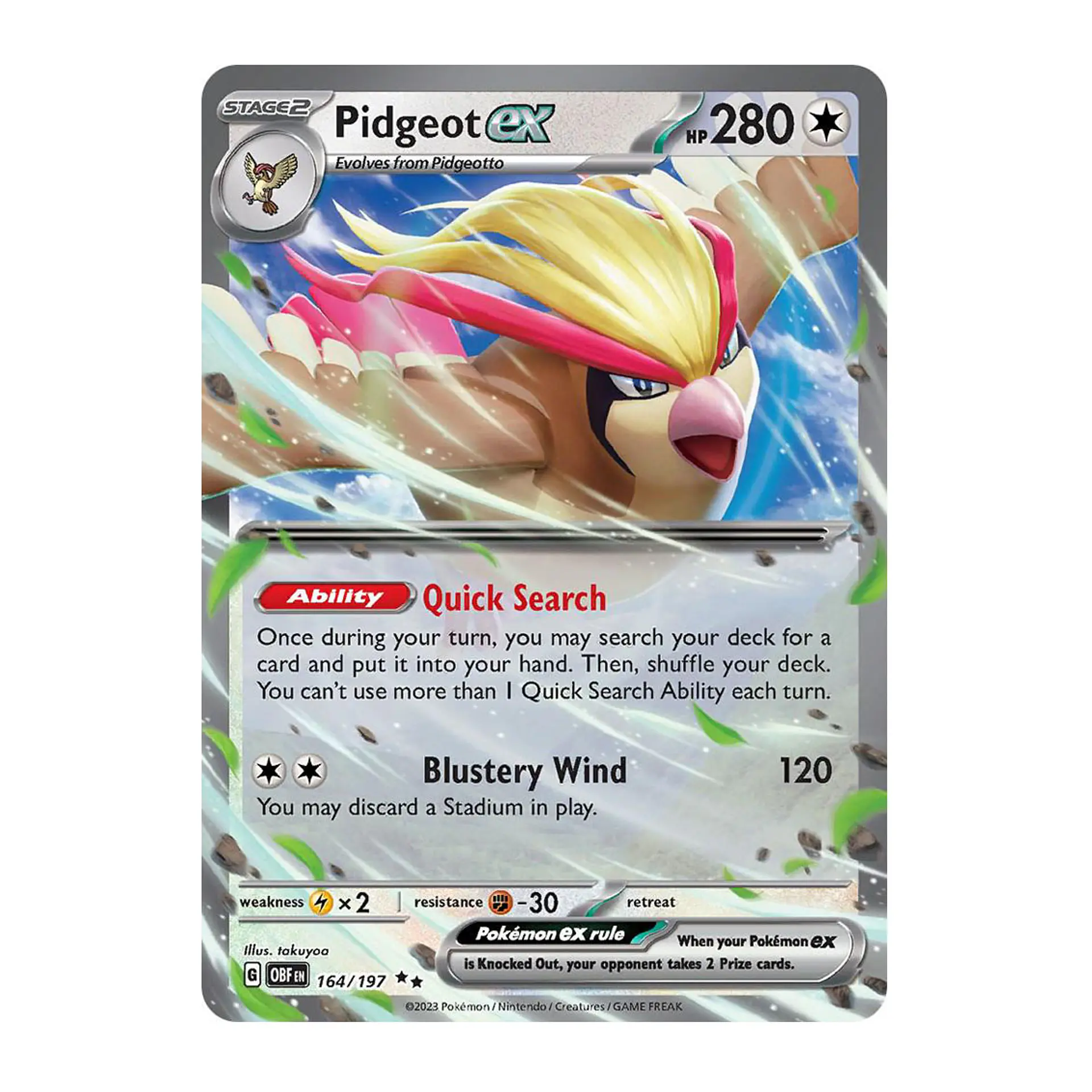 Pidgeot ex #164 Español 1