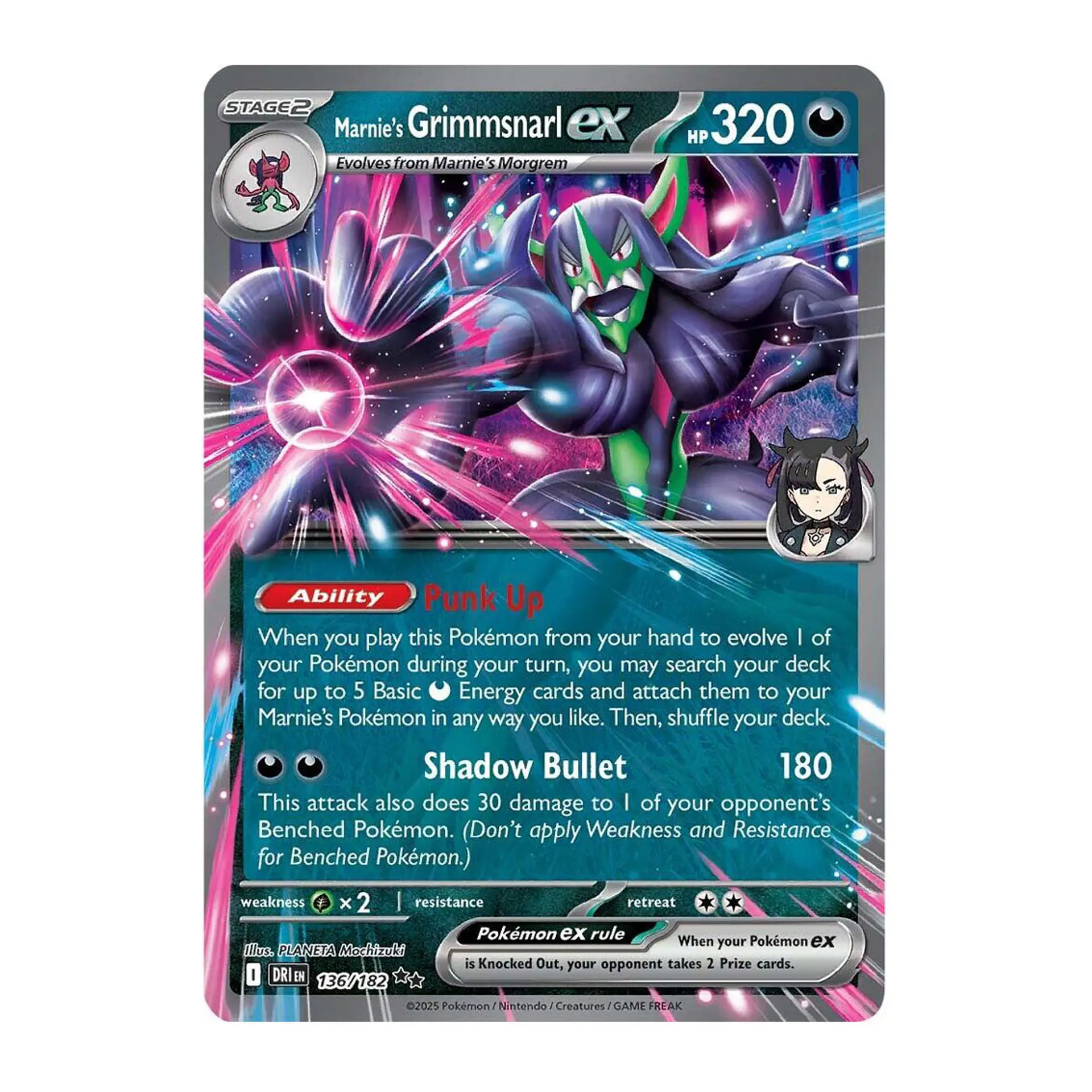 Marnie's Grimmsnarl ex #136 Ingles 1