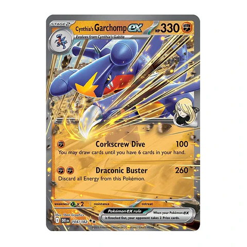Cynthia's Garchomp ex #104 Ingles