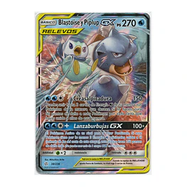 Blastoise & Piplup GX #38 Español Heavy Played