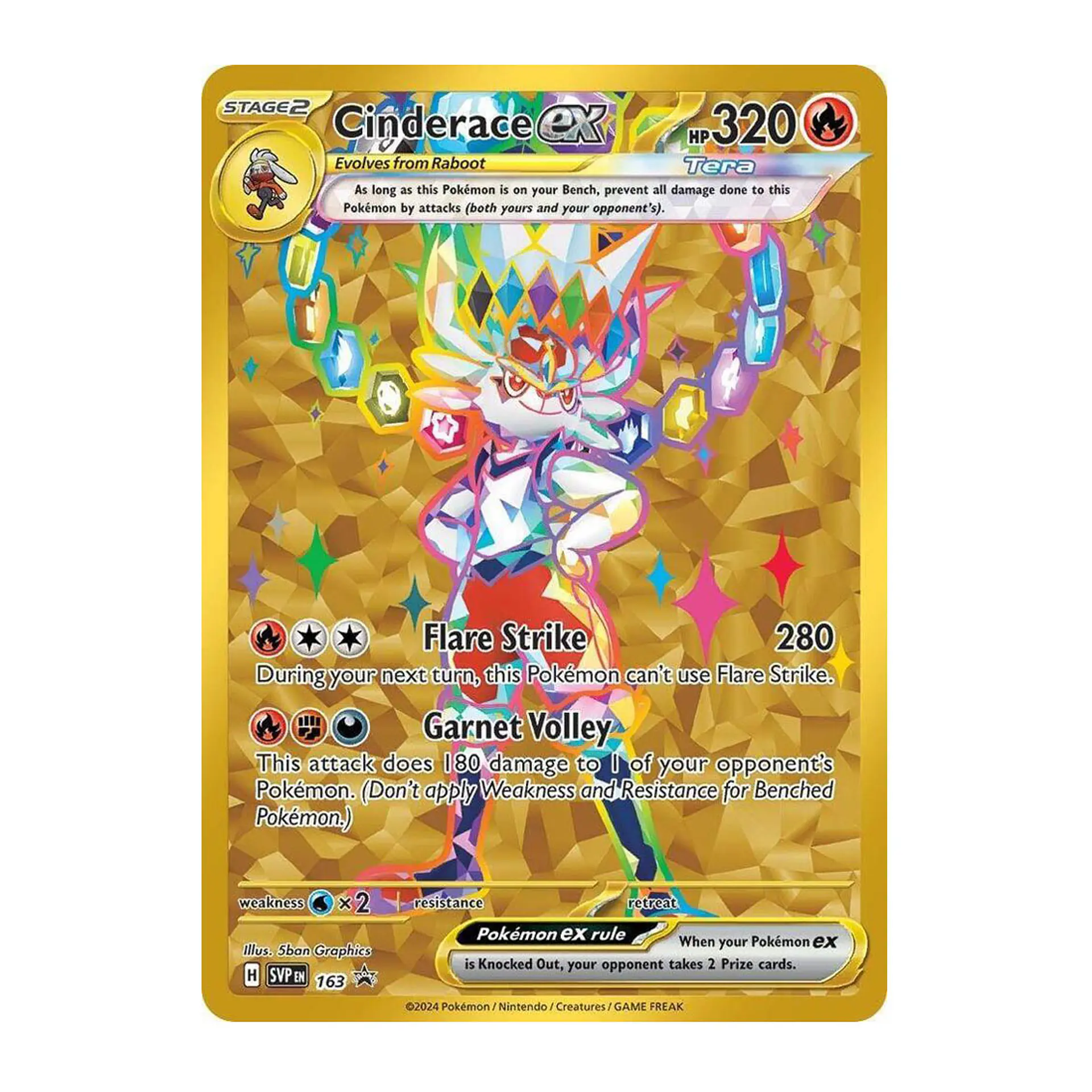 Cinderace Ex #163 Español 1