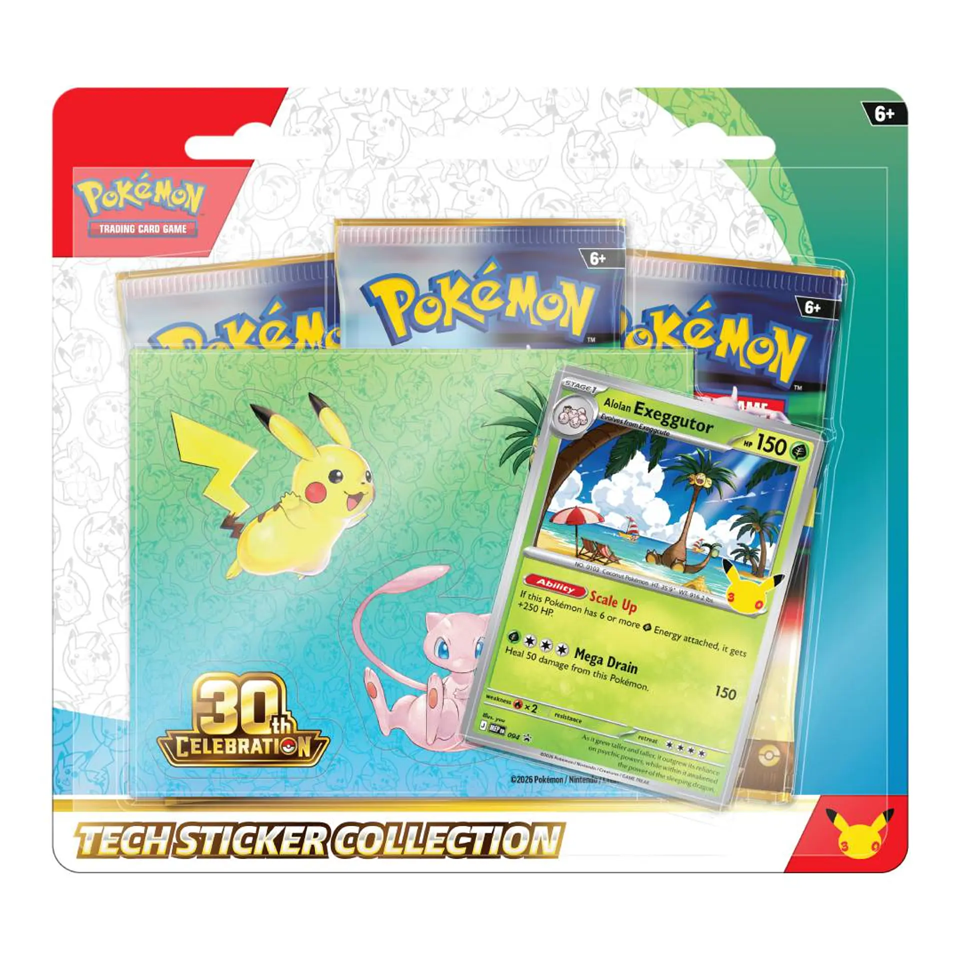 Tech Sticker Exeggutor Pokémon TCG: 30th Celebration INGLES 1
